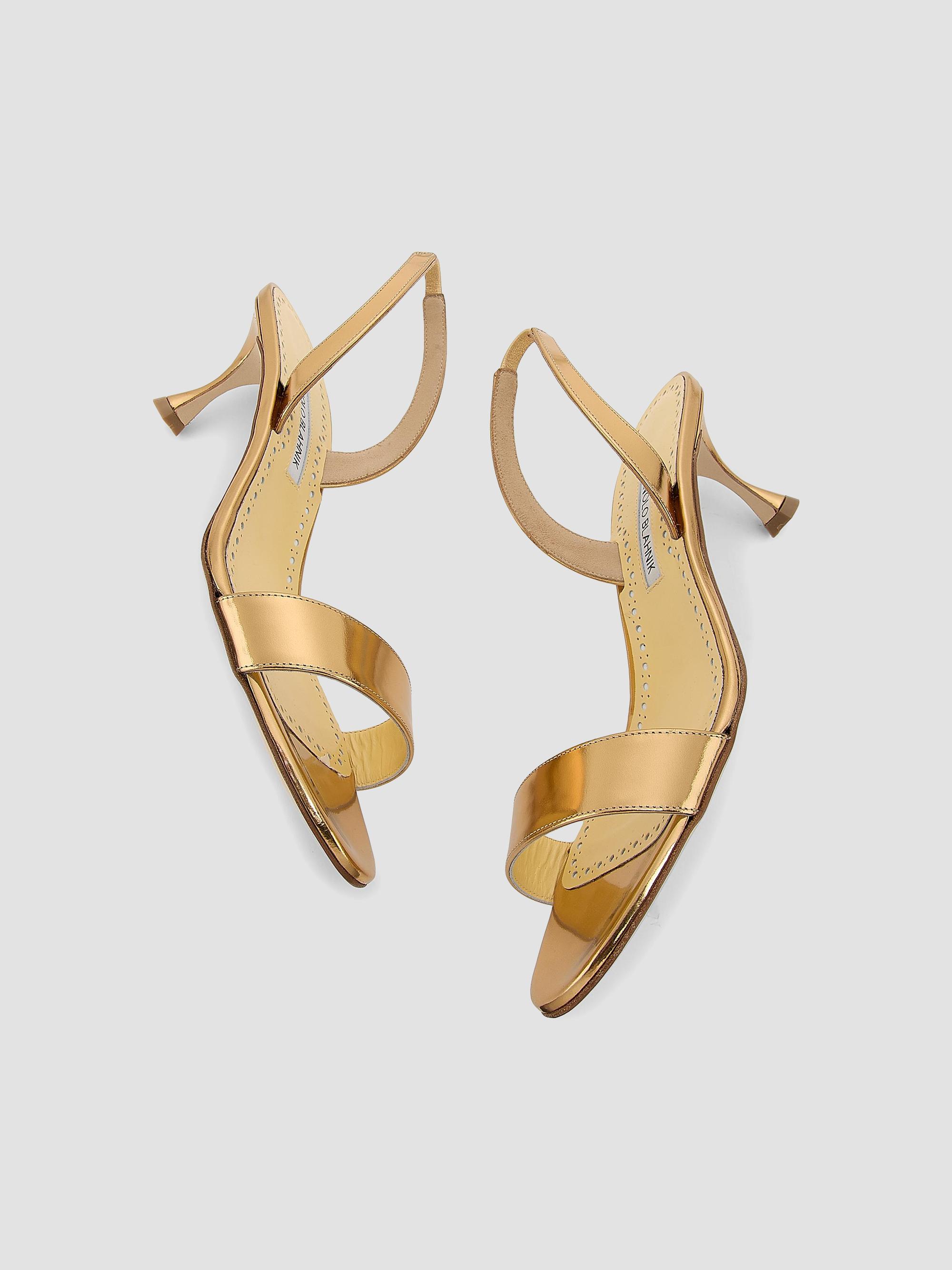 Manolo Blahnik Cupisan Leather Slingback Sandals | Saks Fifth Avenue