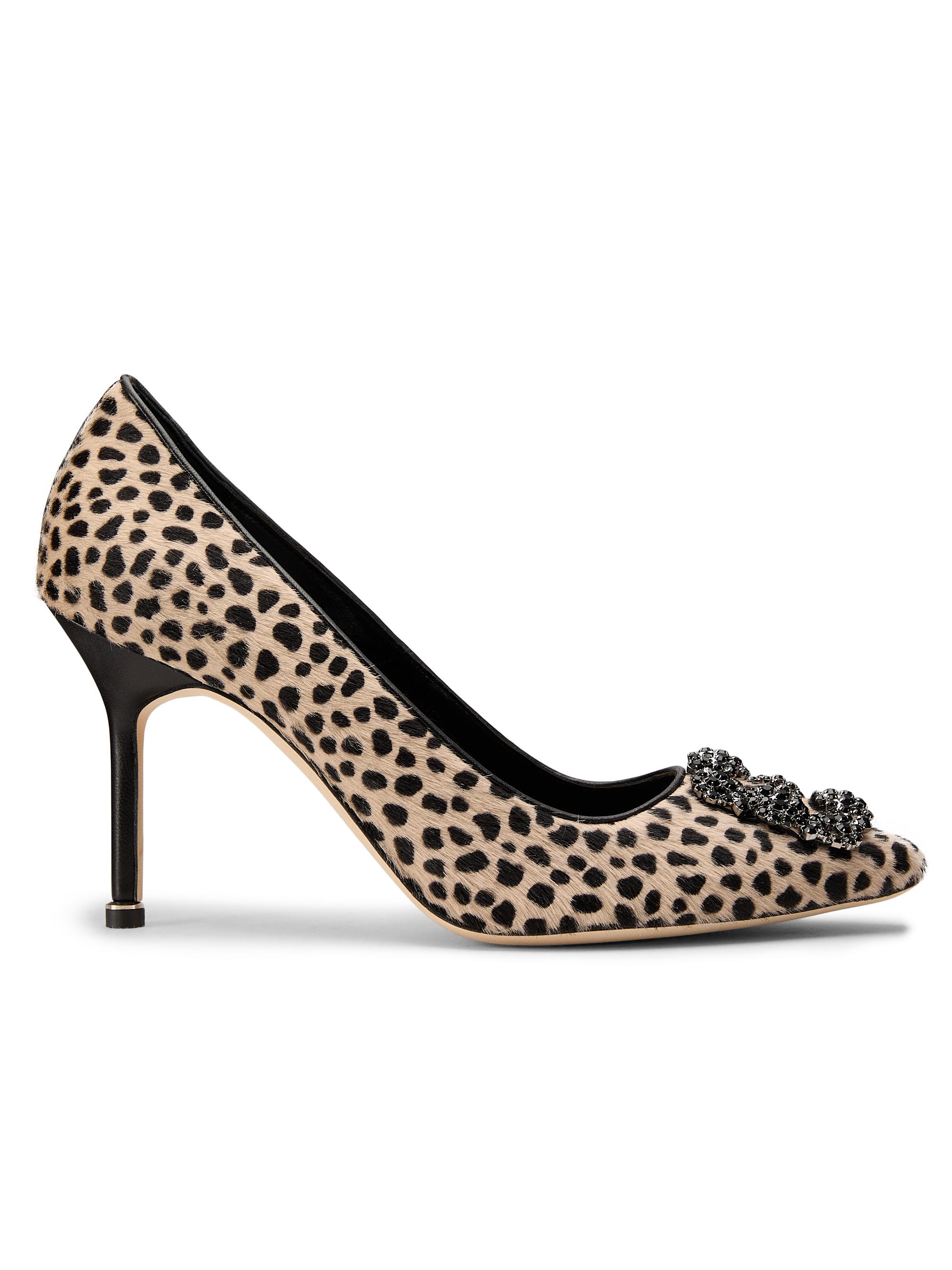 Manolo Blahnik ヒョウ柄パンプス　サイズ6 Manolo Blahnik Hangisi Calf Hair & Leather Pumps | Saks Fifth Avenue