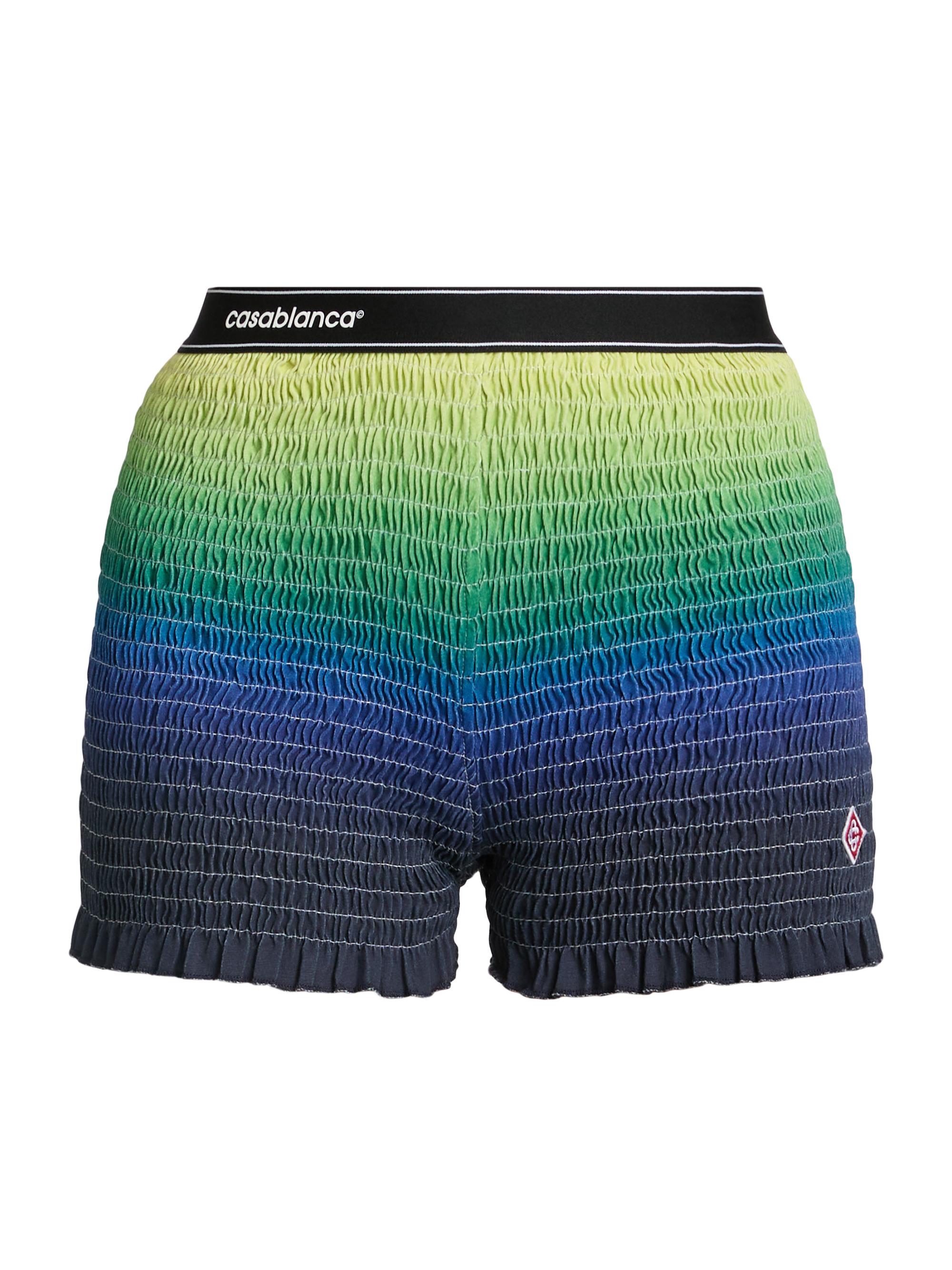 Casablanca Women's Gradient Shirred Cotton Shorts - Gradient