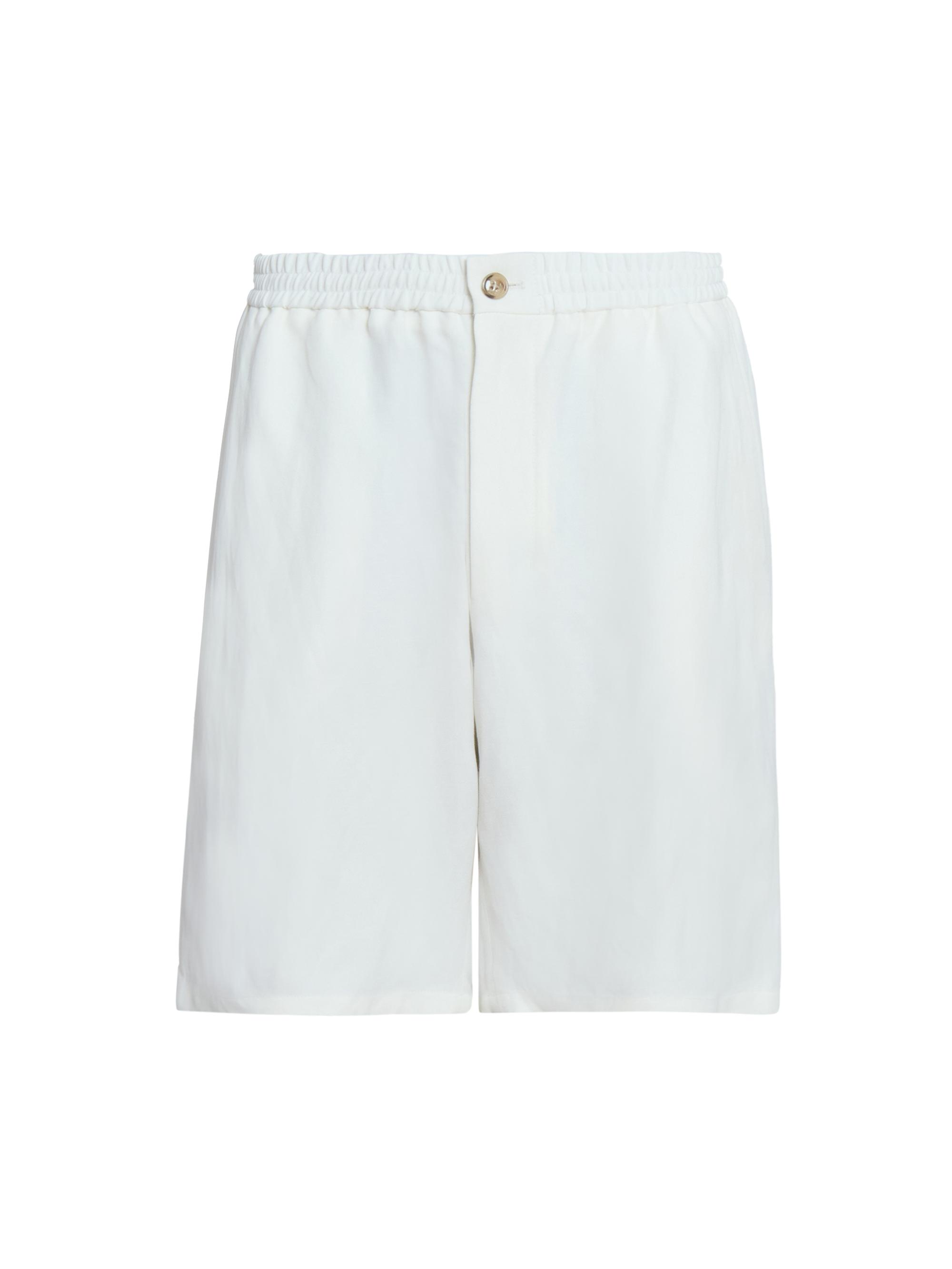AMI Paris Men's Linen-Blend Shorts - Blanc Creme