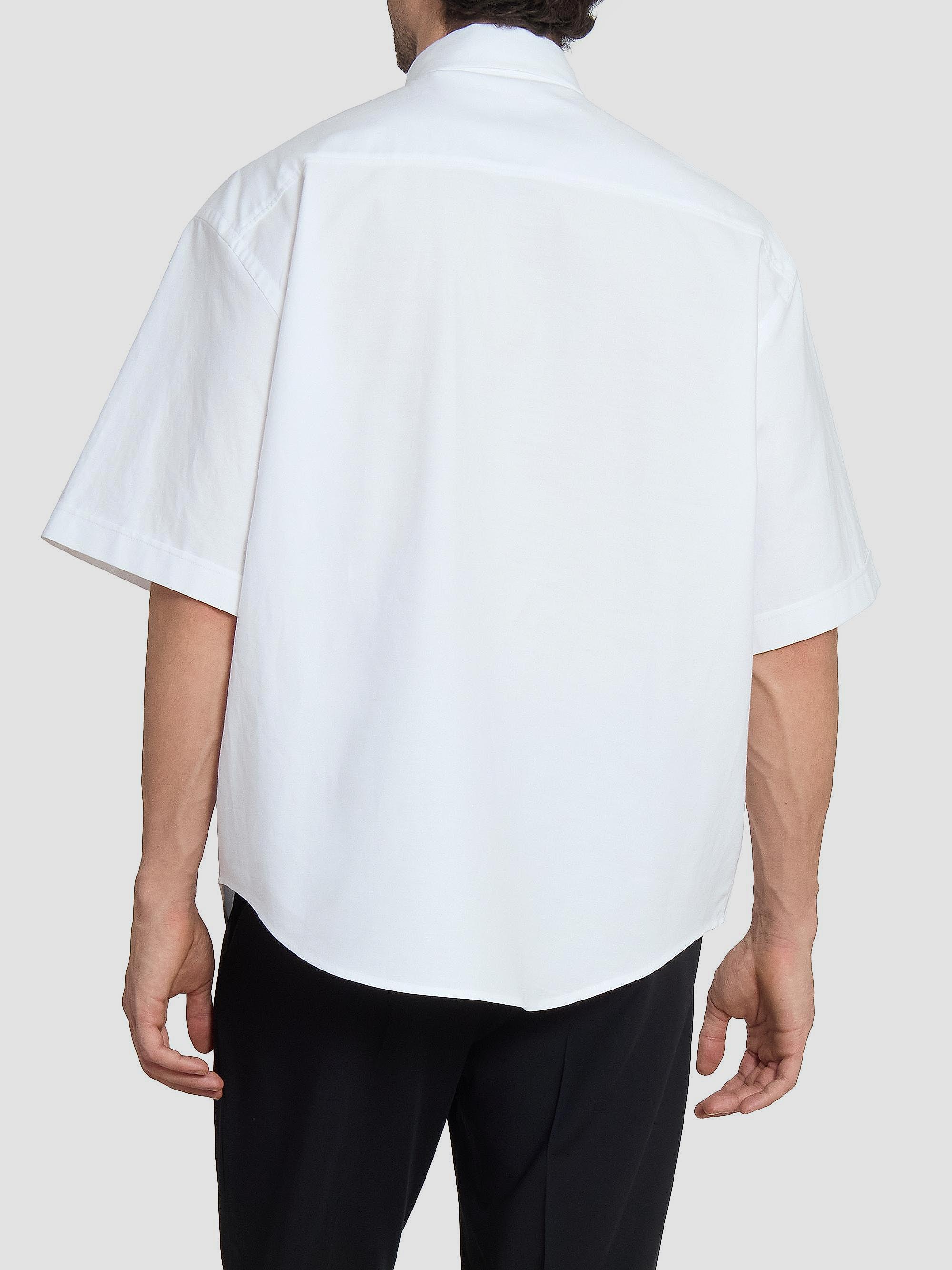 AMI Paris Embroidered Logo Boxy Cotton Shirt | Saks Fifth Avenue
