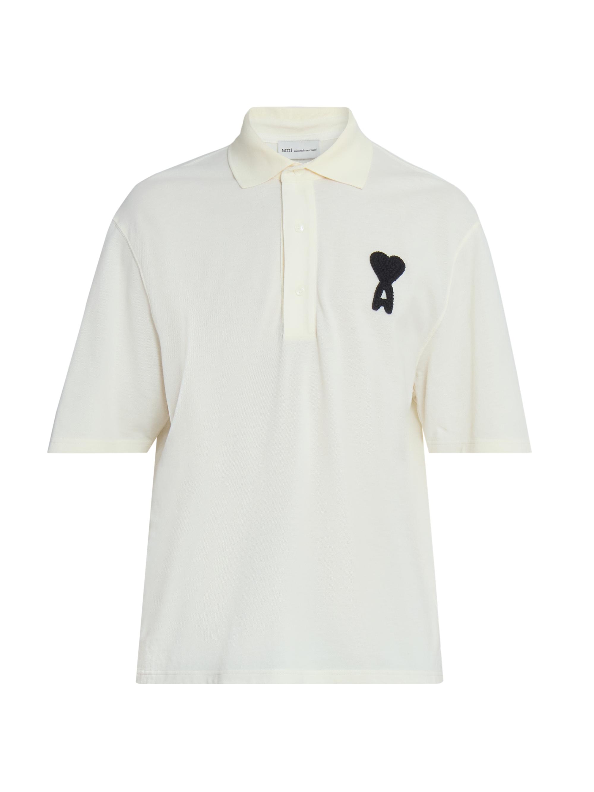 AMI Paris Men's Ami de Coeur Relaxed Polo Shirt - Encre