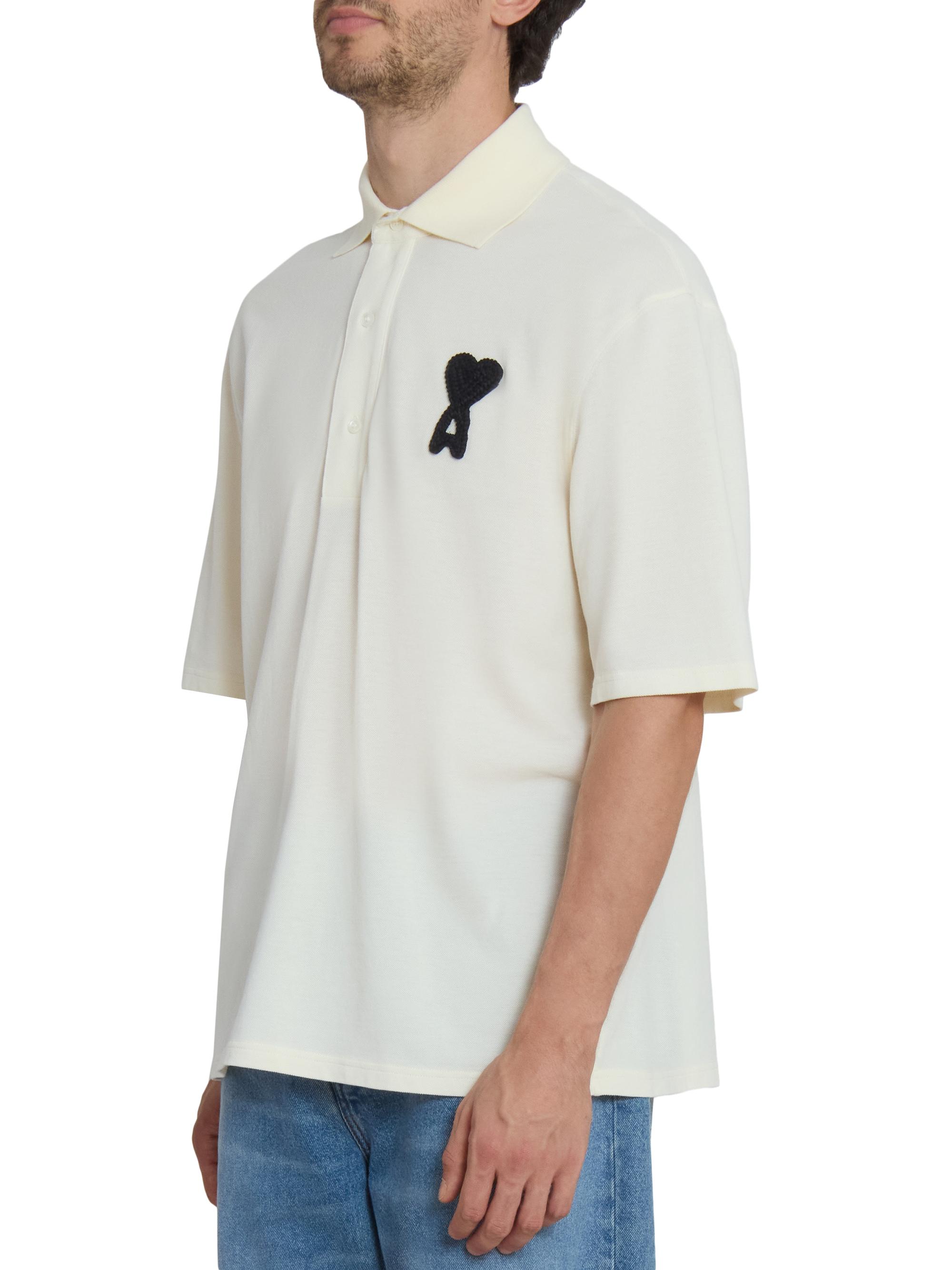 AMI Paris Ami de Coeur Relaxed Polo Shirt | Saks Fifth Avenue