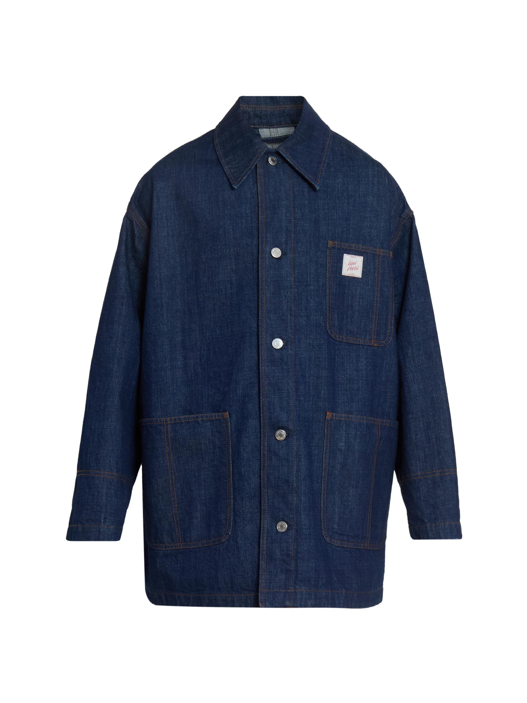AMI Paris Men's Worker Denim Jacket - Indigo
