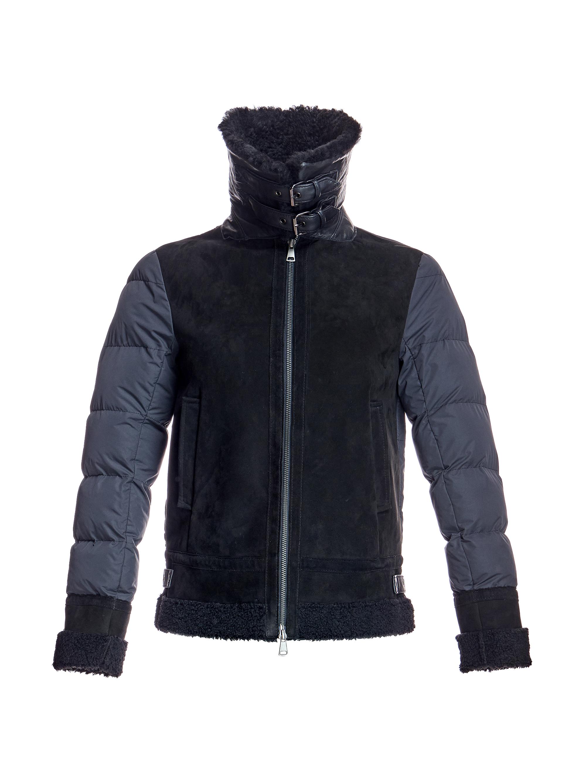 Maximilian Women's Woman's Shearling Puffer Jacket - Black