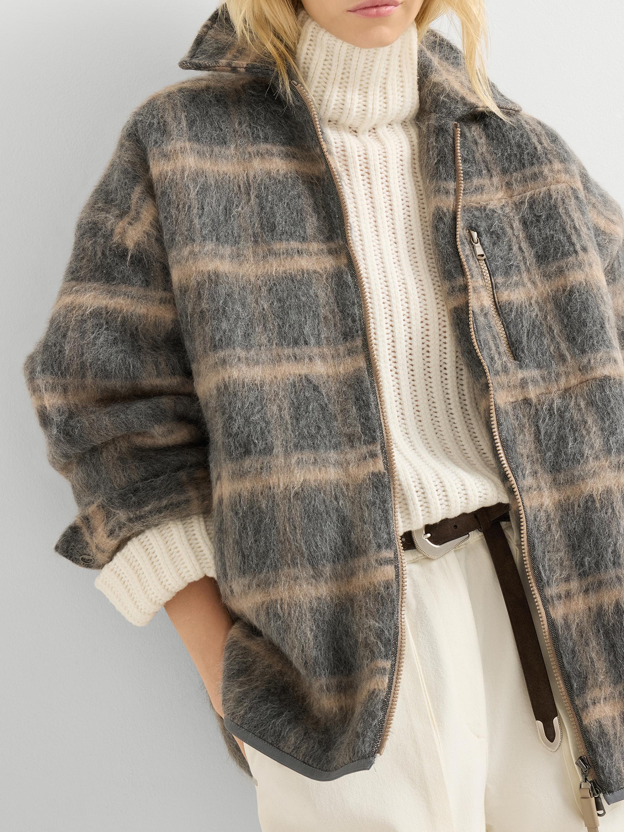 Brunello Cucinelli Virgin Wool Mohair and Cashmere Outerwear