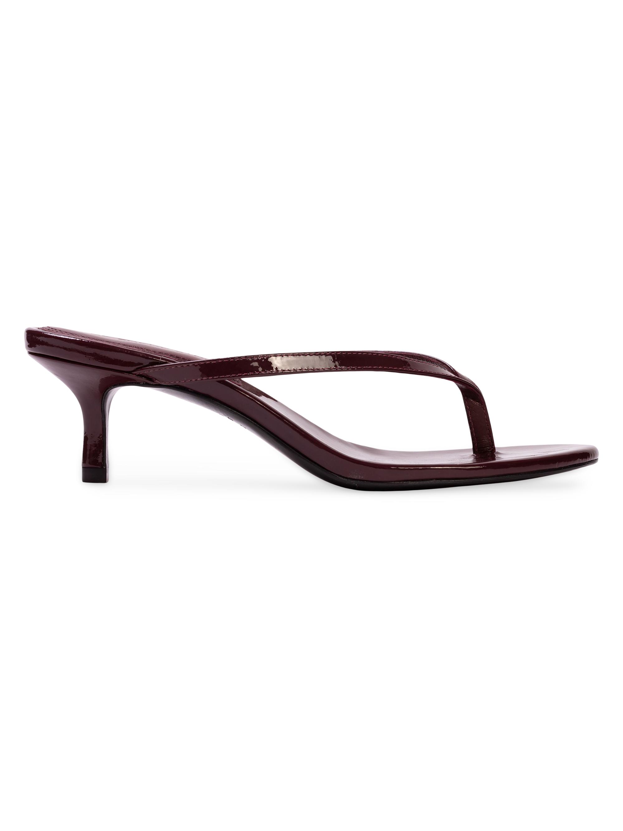Black Suede Studio Women's Tash 50MM Patent Sandals - Bordeaux Patent
