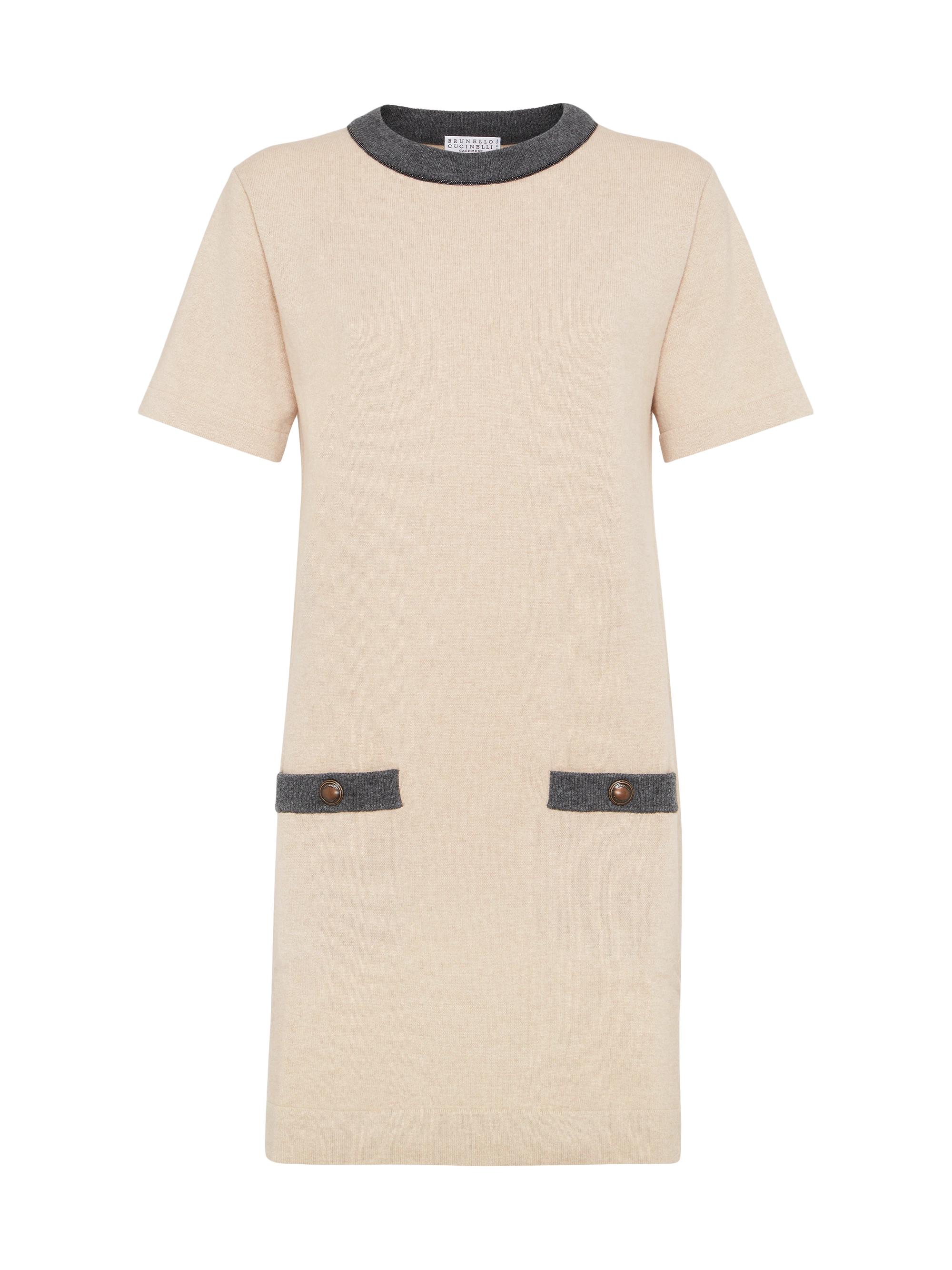 Brunello Cucinelli Women's Virgin Wool, Cashmere and Silk Knit Dress - Beige