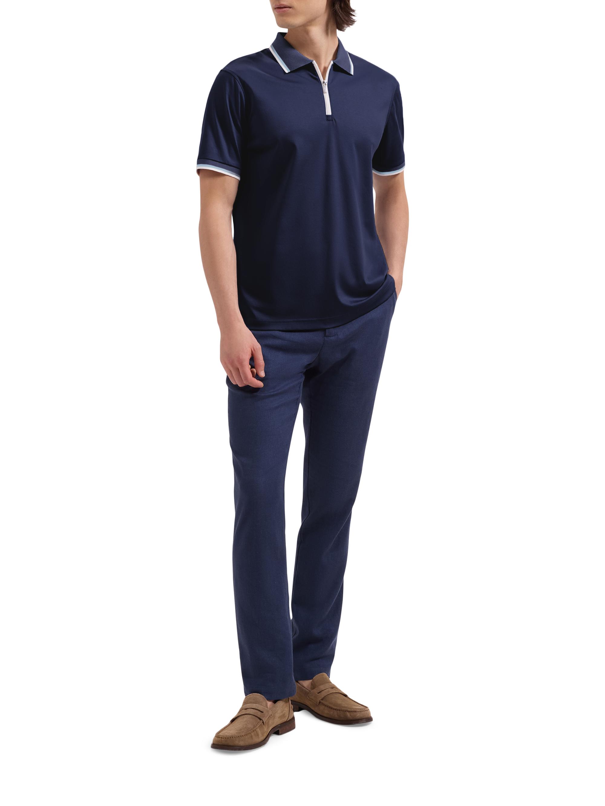 Bugatchi Cotton Quarter-Zip Polo Shirt | Saks Fifth Avenue