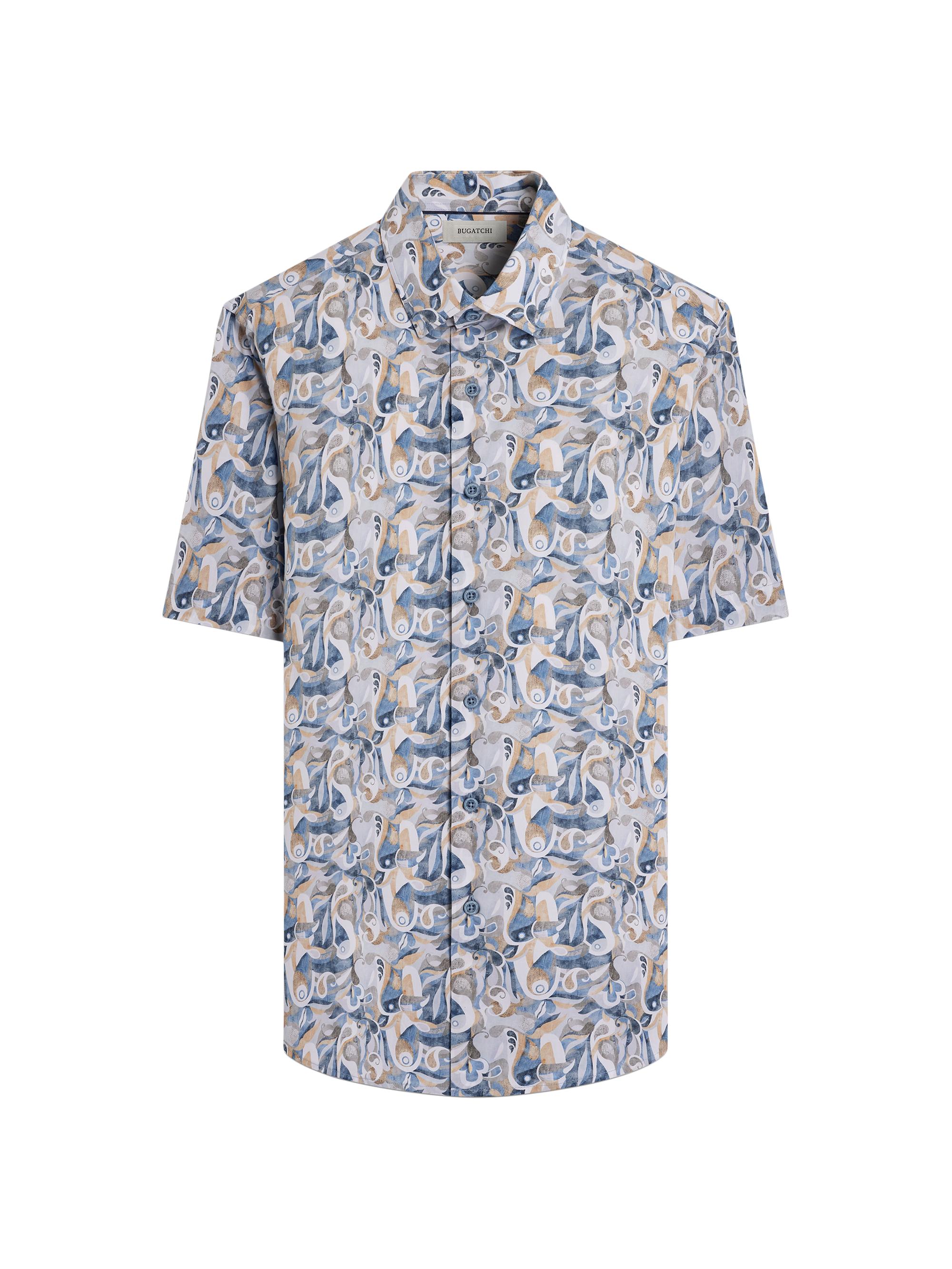 Bugatchi Men's Orson Abstract Paisley Shirt - Cobalt