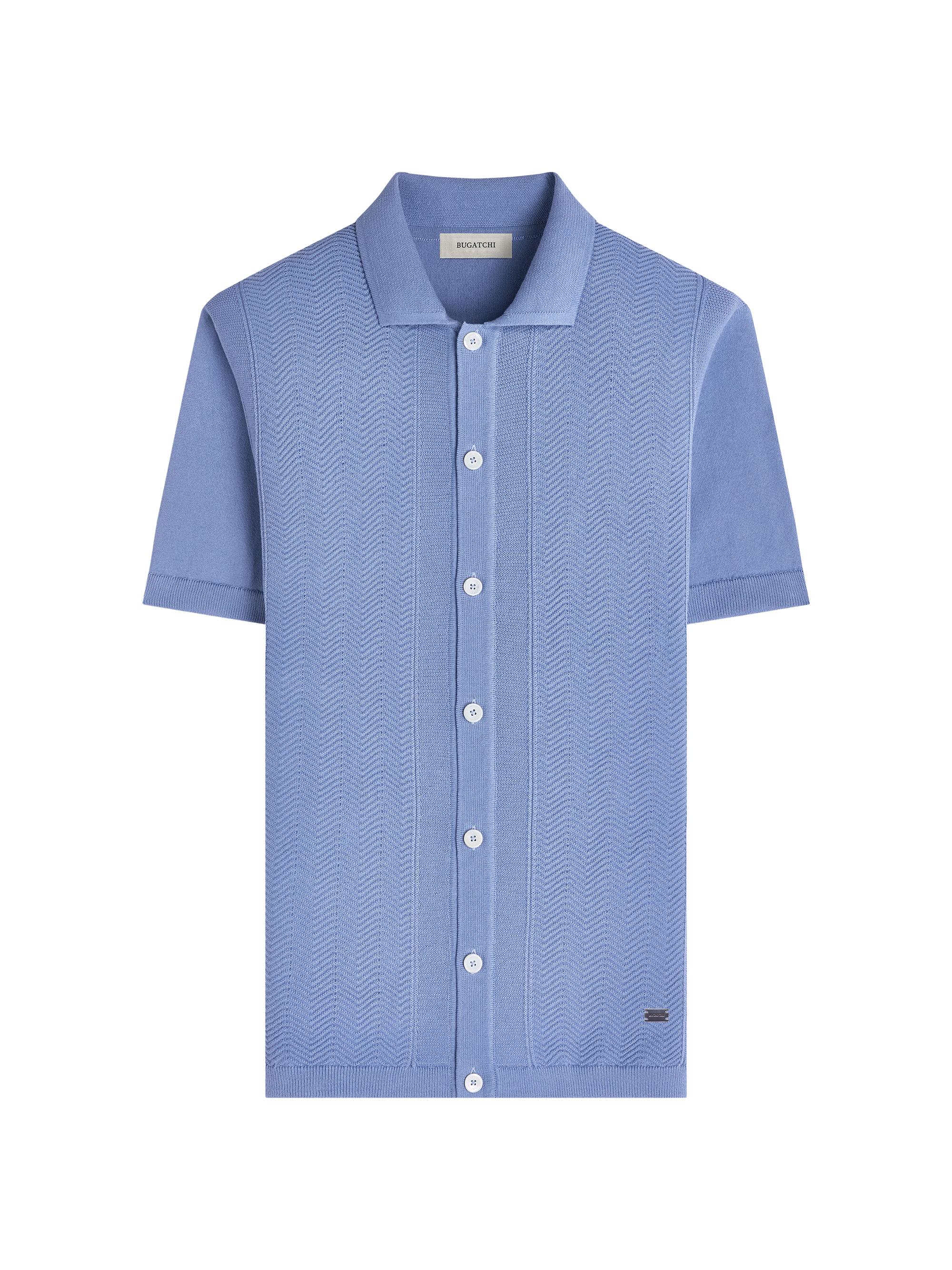Bugatchi Men's Button-Front Cotton Sweater - Air Blue