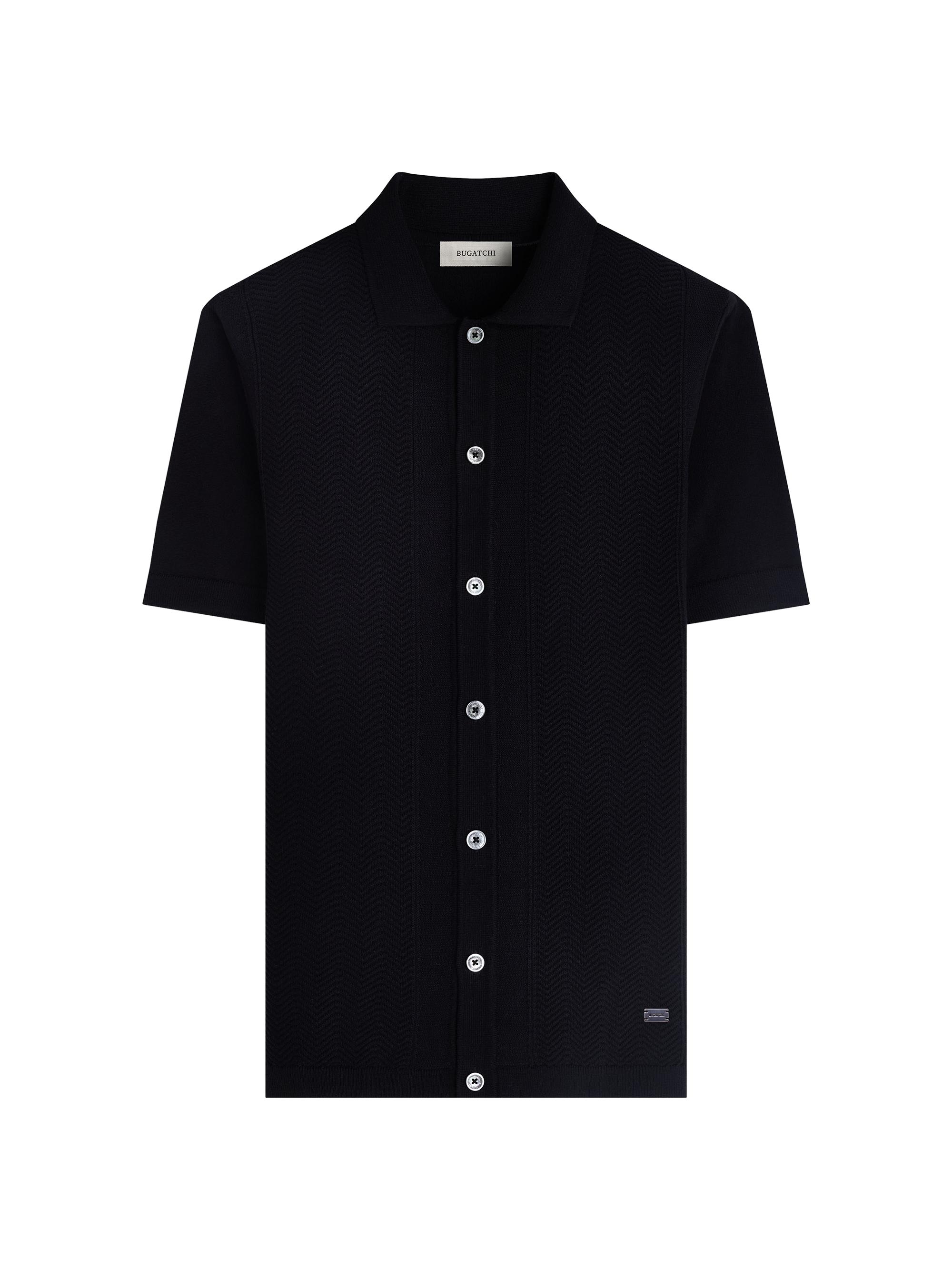 Bugatchi Men's Button-Front Cotton Sweater - Black