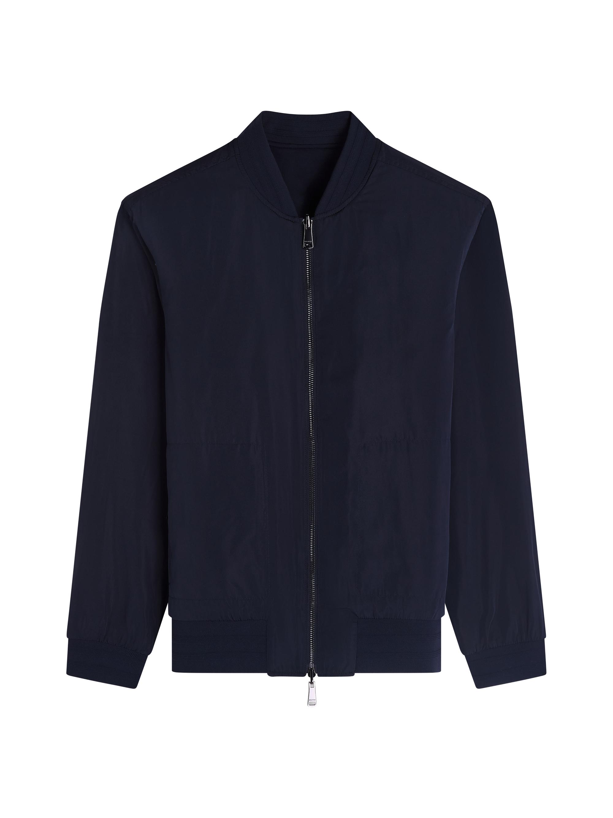 Bugatchi Men's Soft Touch Bomber Jacket - Navy