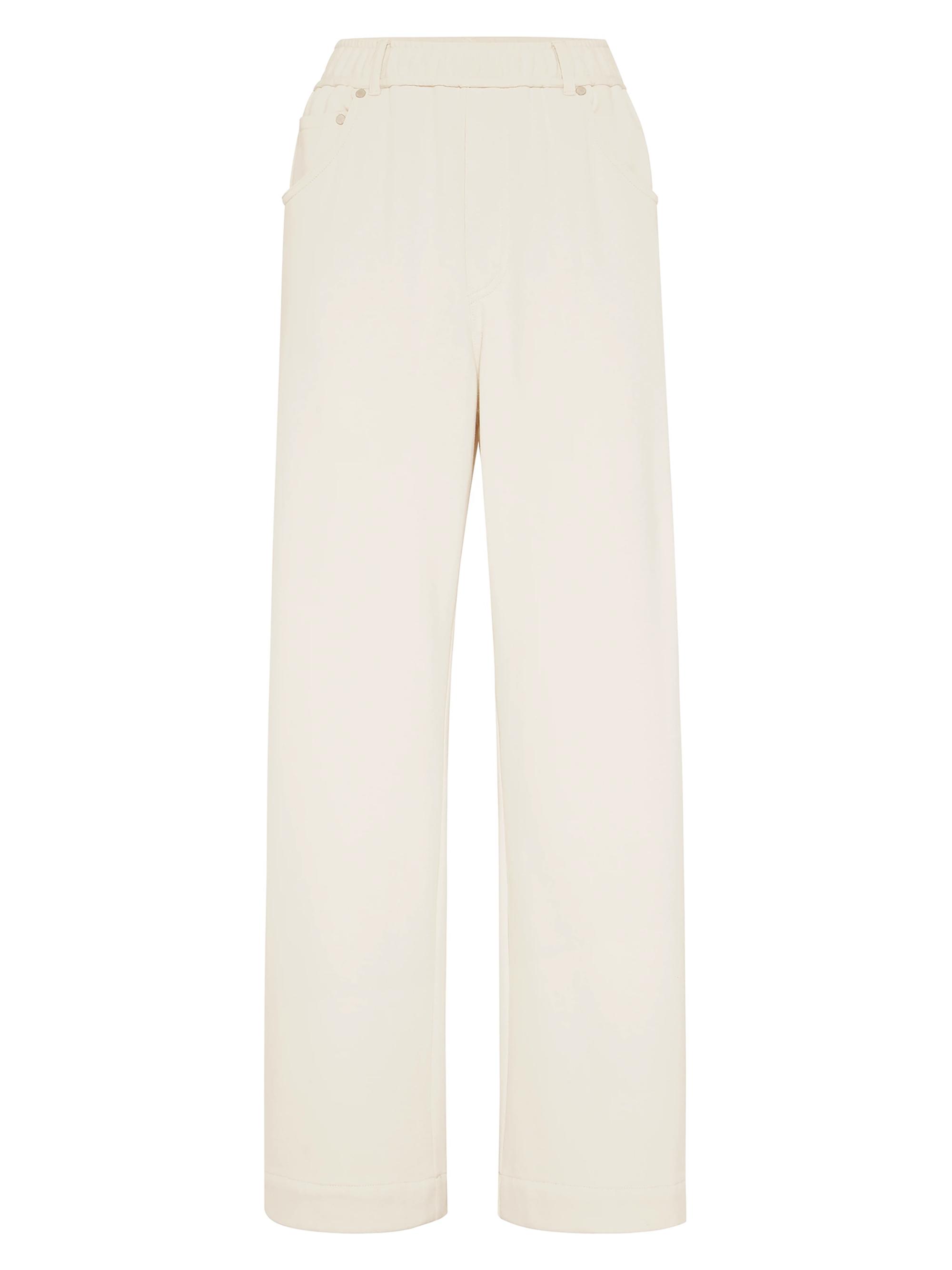Brunello Cucinelli Women's Cotton Smooth French Terry Track Trousers - Milk