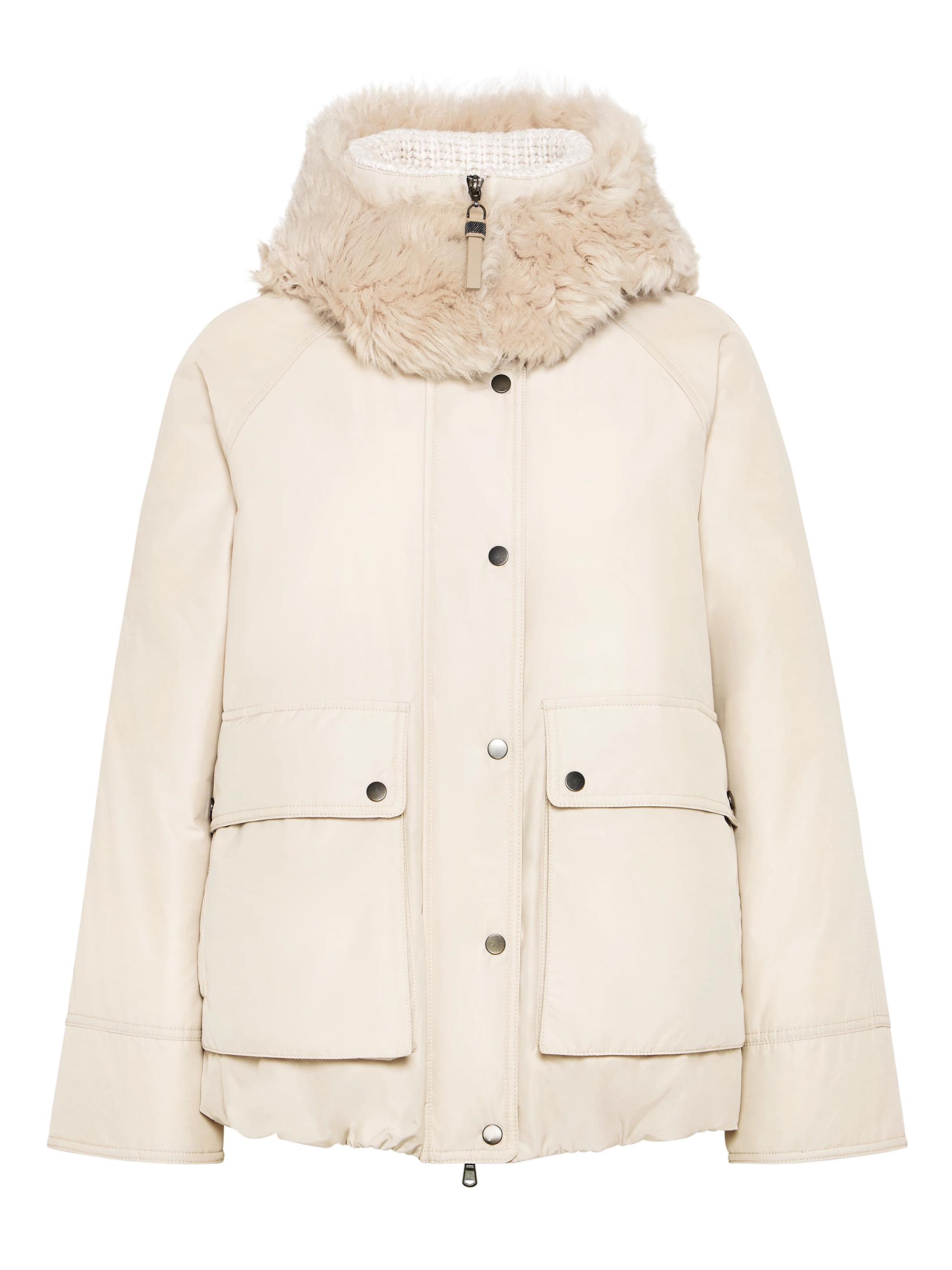 Brunello Cucinelli Women's Techno Cotton Water Resistant Taffeta Down Parka - Light Grey