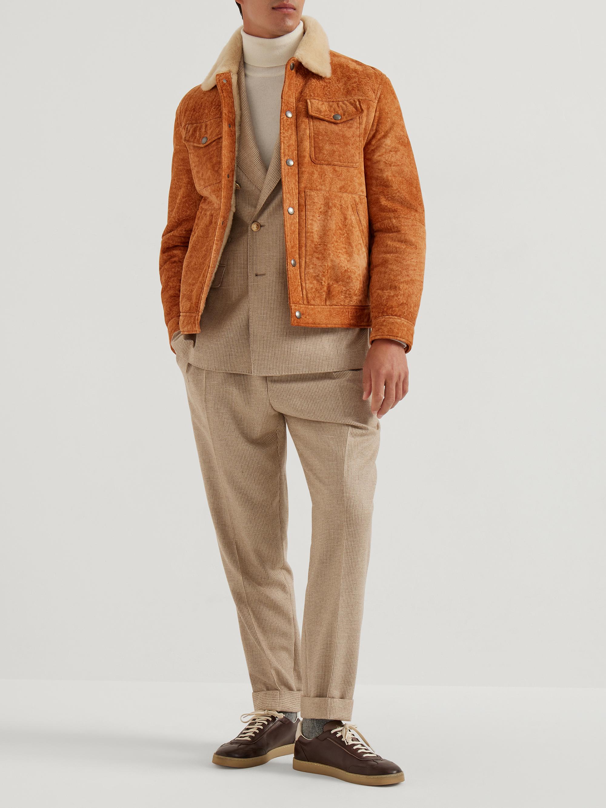 Brunello Cucinelli Waxed Shearling Jacket | Saks Fifth Avenue