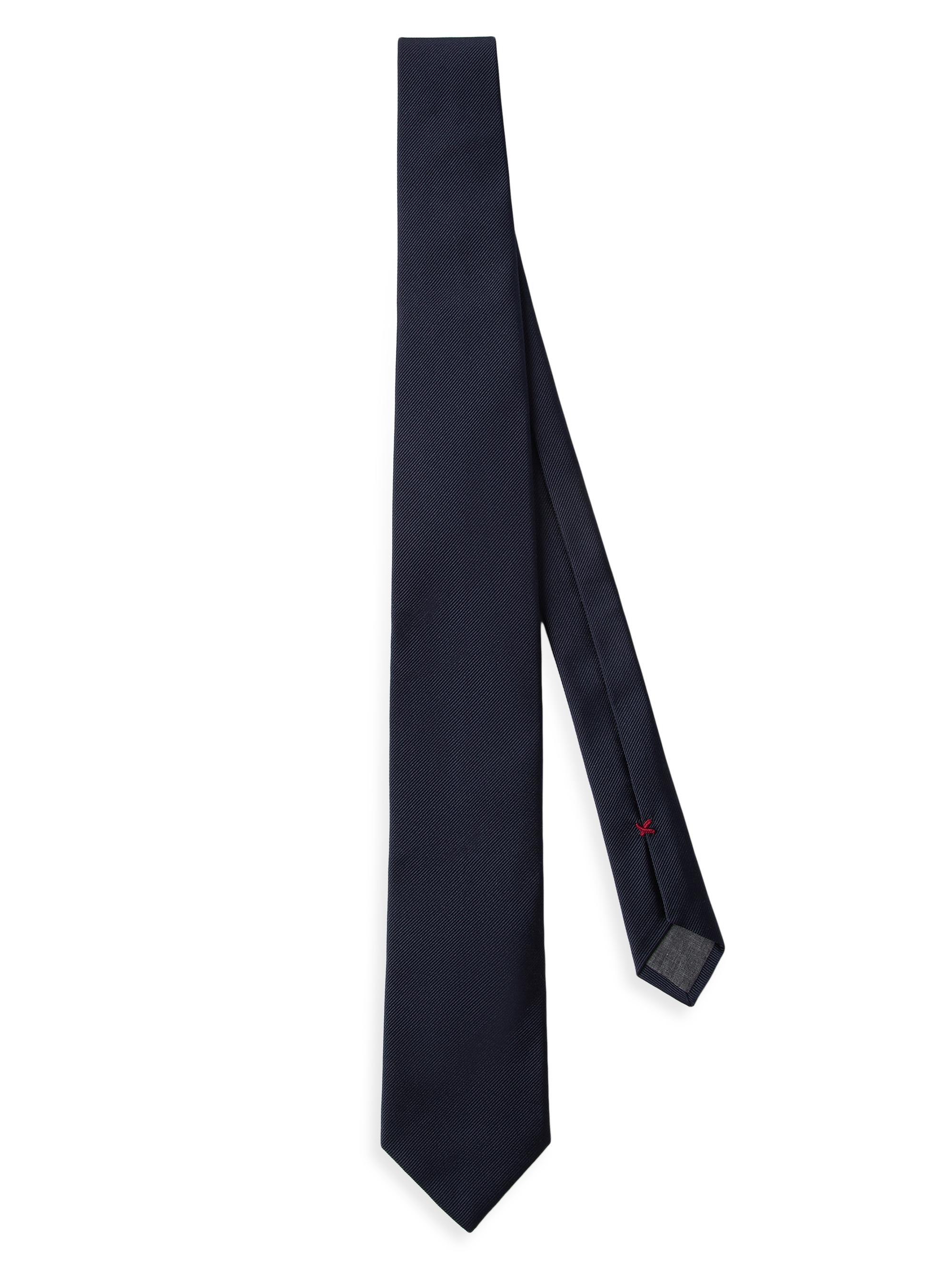 Brunello Cucinelli Men's Silk Twill Tie - Navy Blue