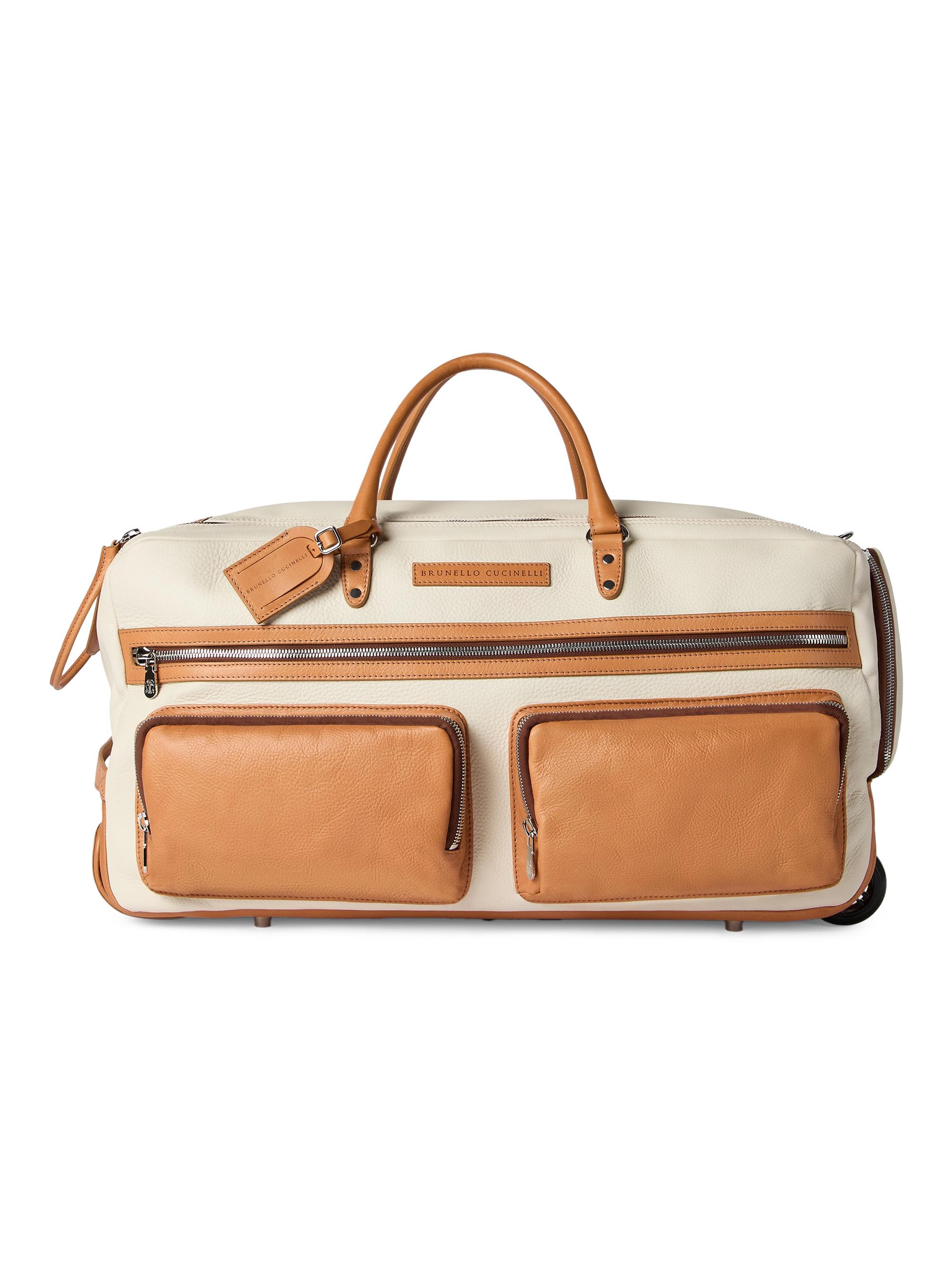 Brunello Cucinelli Grained Calfskin and Cowhide Trolley Bag | Saks