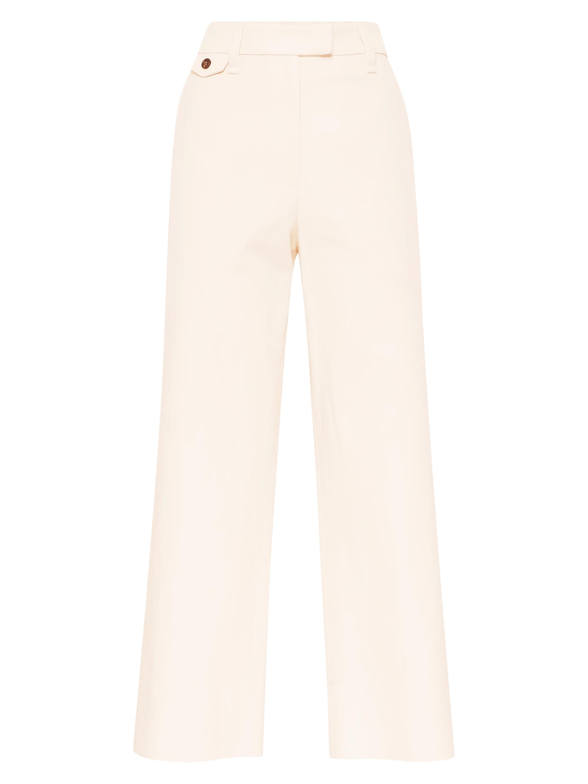 Brunello Cucinelli Women's Cotton and Linen Cover Cropped Chino Trousers - Panama