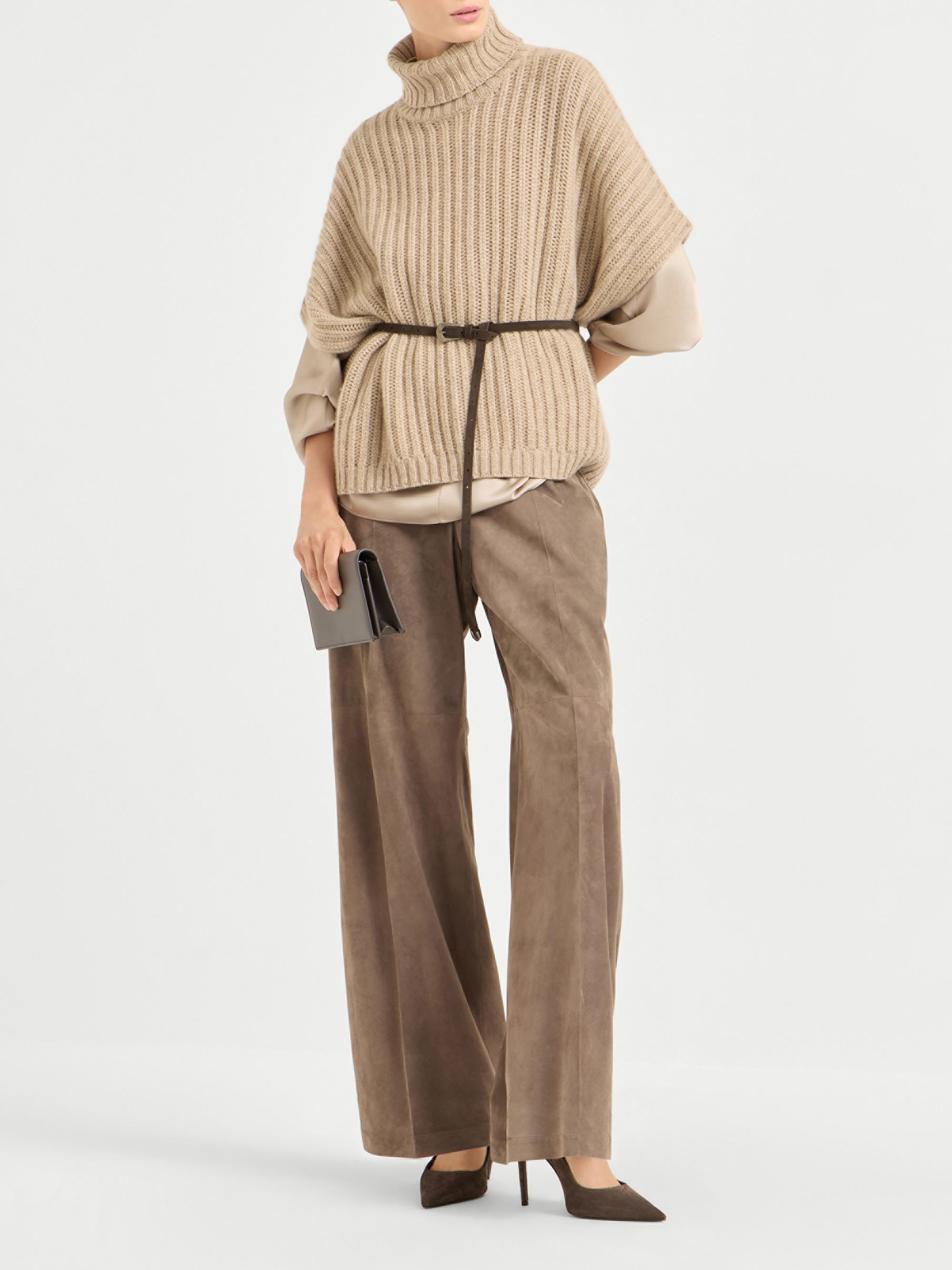 Brunello Cucinelli Double Silk Satin High Neck Blouse | Saks Fifth