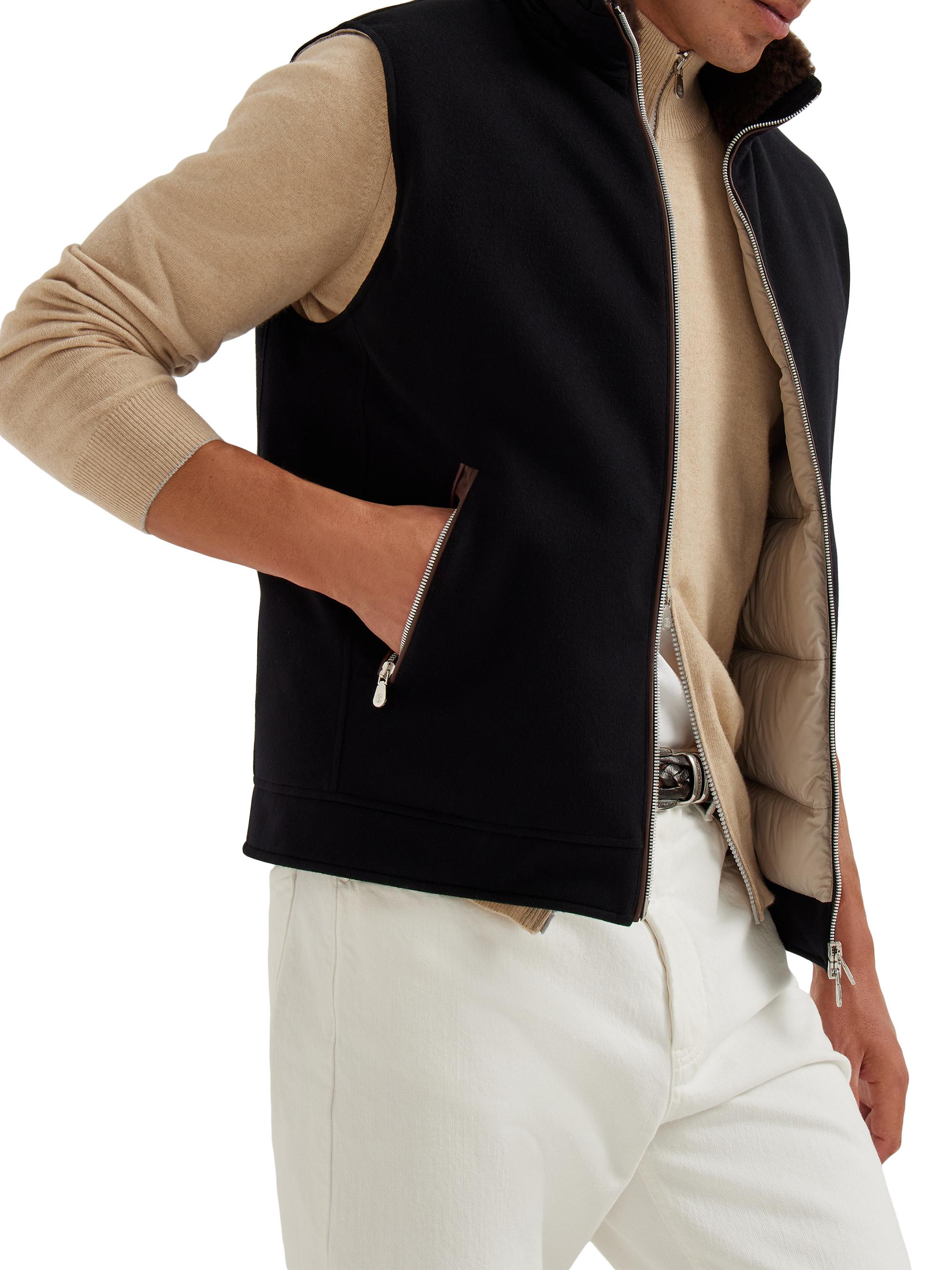 BRUNELLO CUCINELLI フード付きファーベスト Brunello Cucinelli Cozy shearling vest | Nordstrom