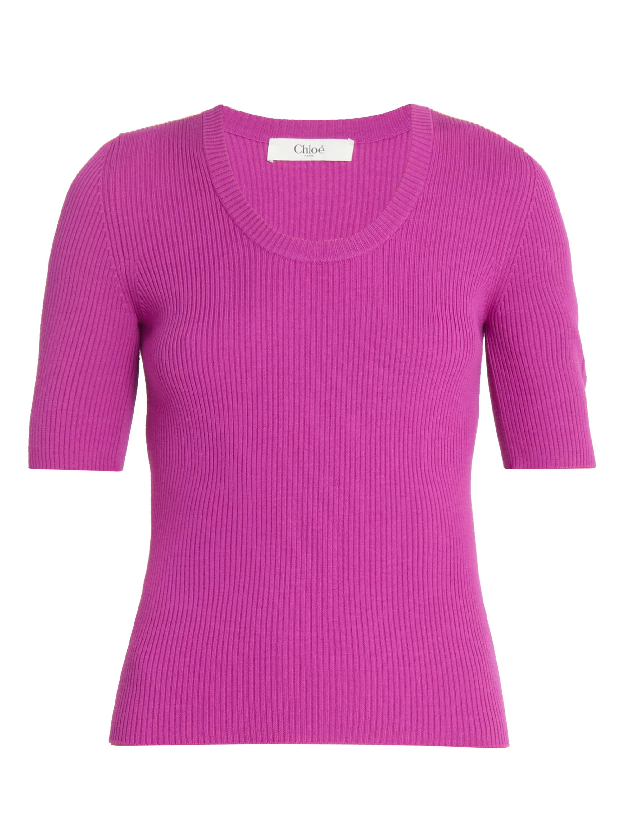 Rib-Knit Wool Top