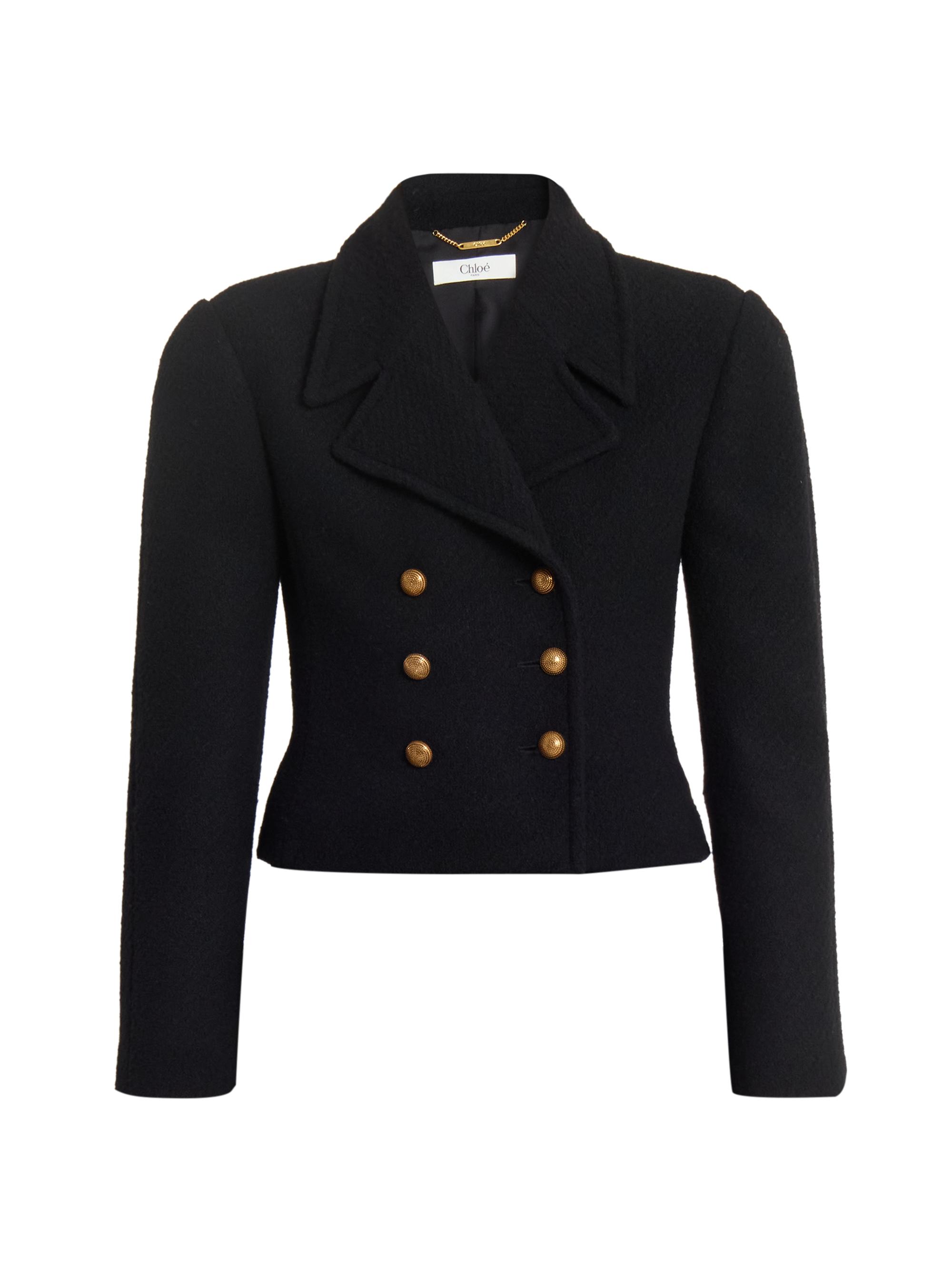 Chloé Women's Wool-Blend Double-Breasted Blazer - Black