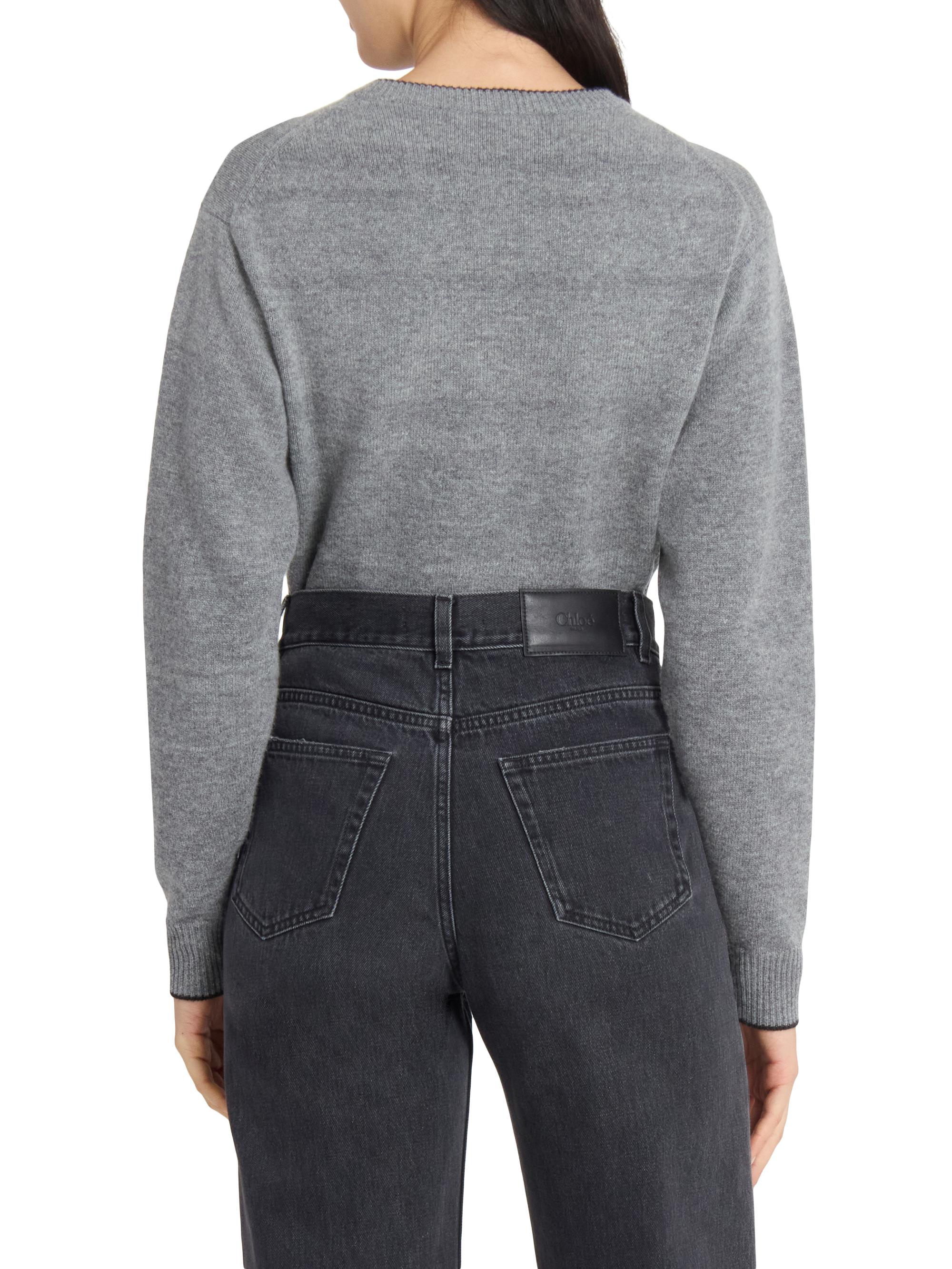 Chloé Heart Logo Wool-Cashmere Cardigan | Saks Fifth Avenue
