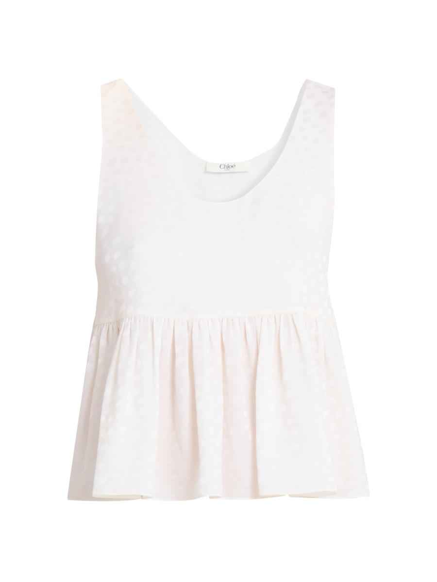 Chloé Shirred Silk Tank | Saks Fifth Avenue