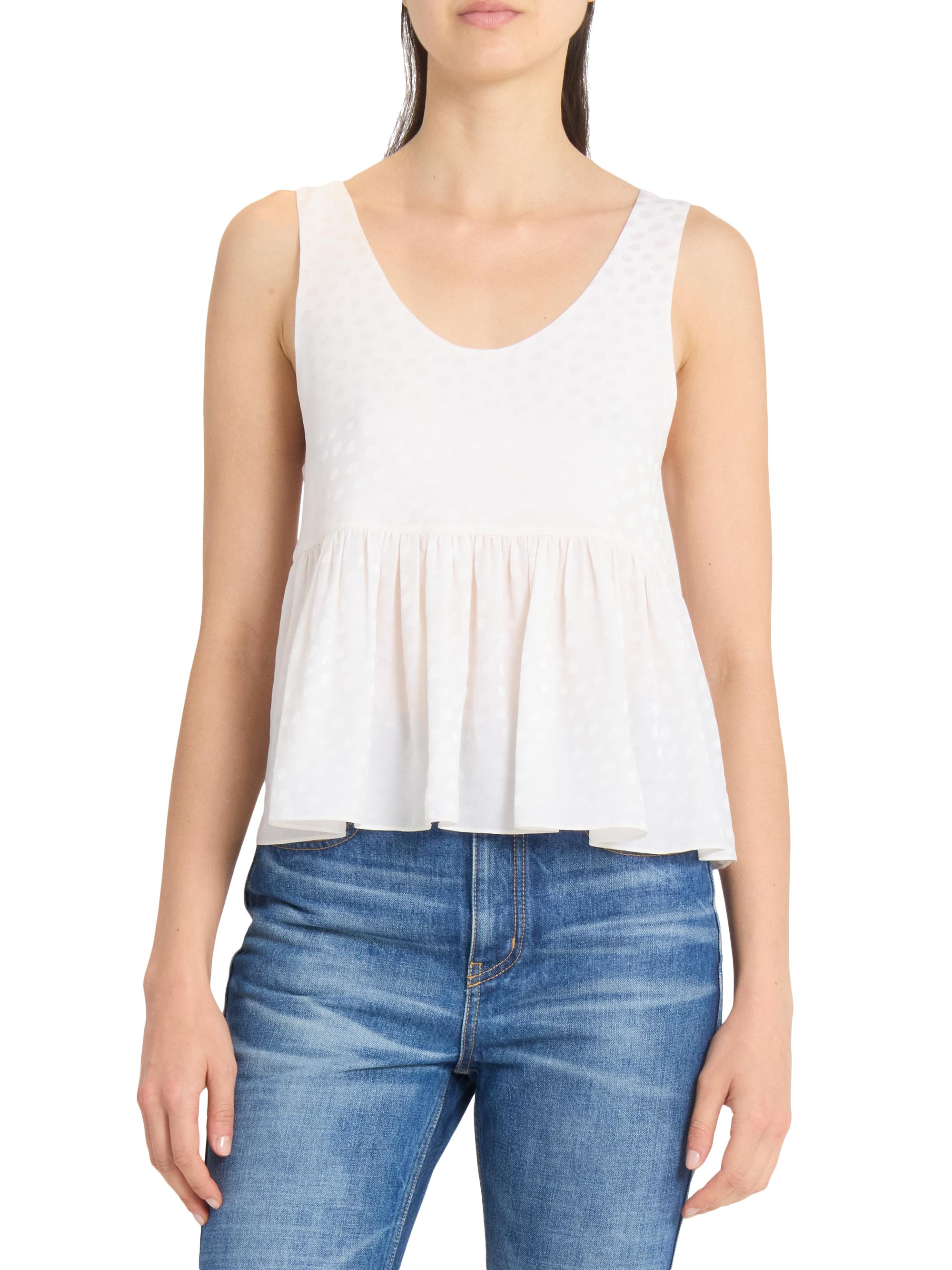 Chloé Shirred Silk Tank | Saks Fifth Avenue
