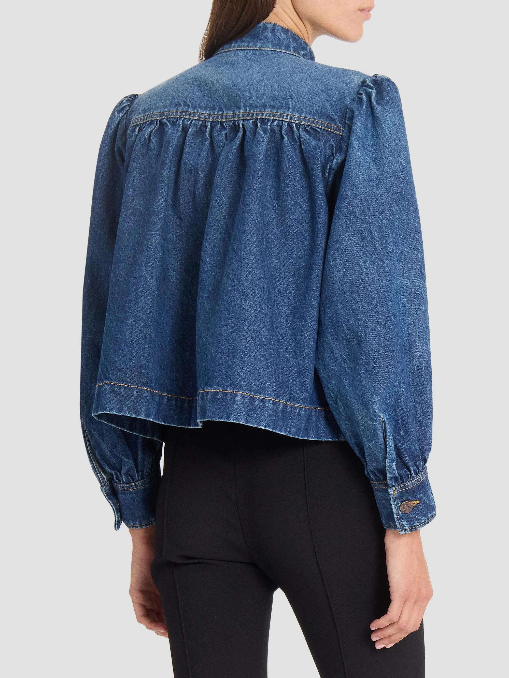 Chloé Chain Denim Shirred Jacket | Saks Fifth Avenue