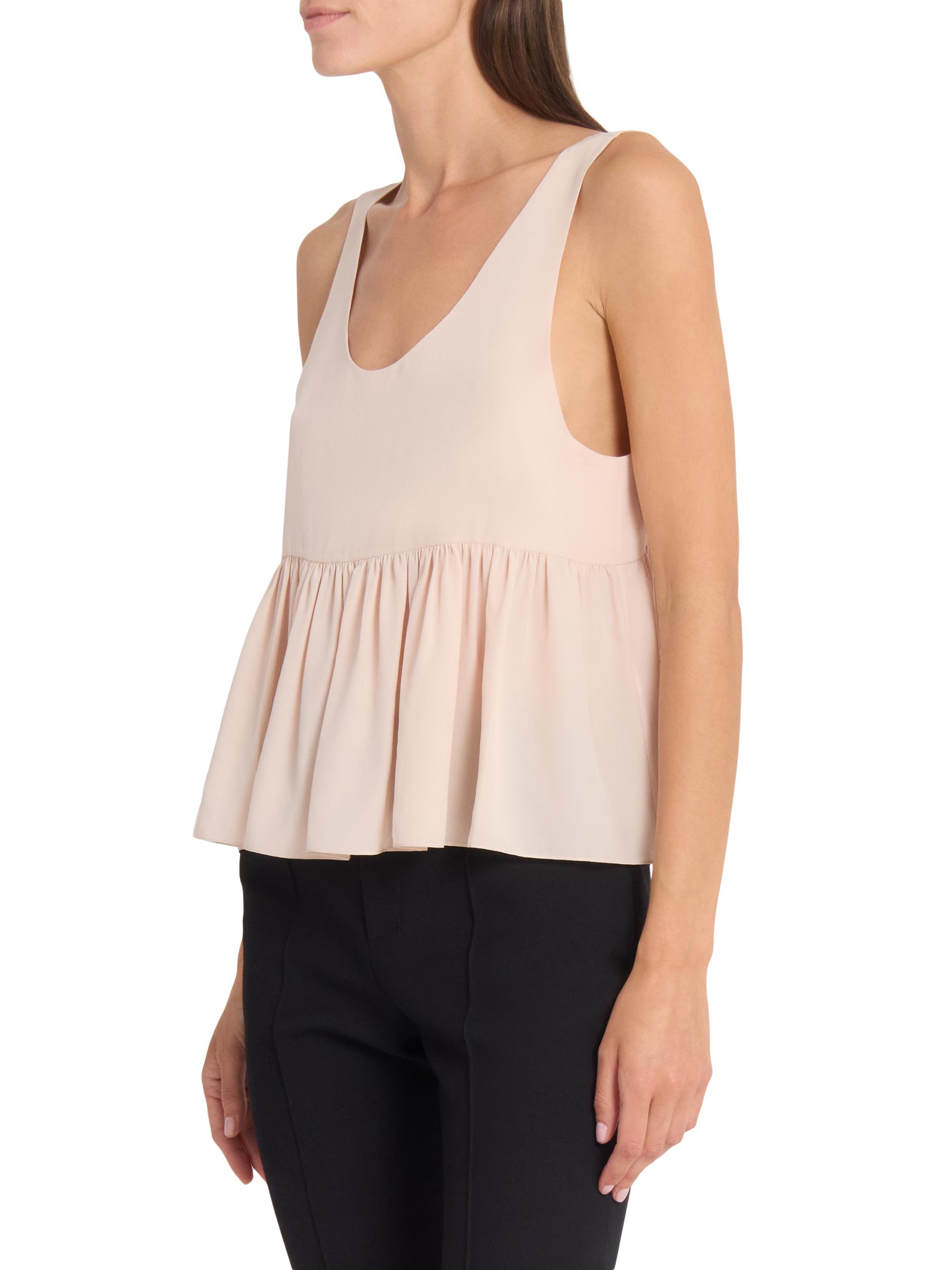 Chloé Babydoll Silk Top | Saks Fifth Avenue