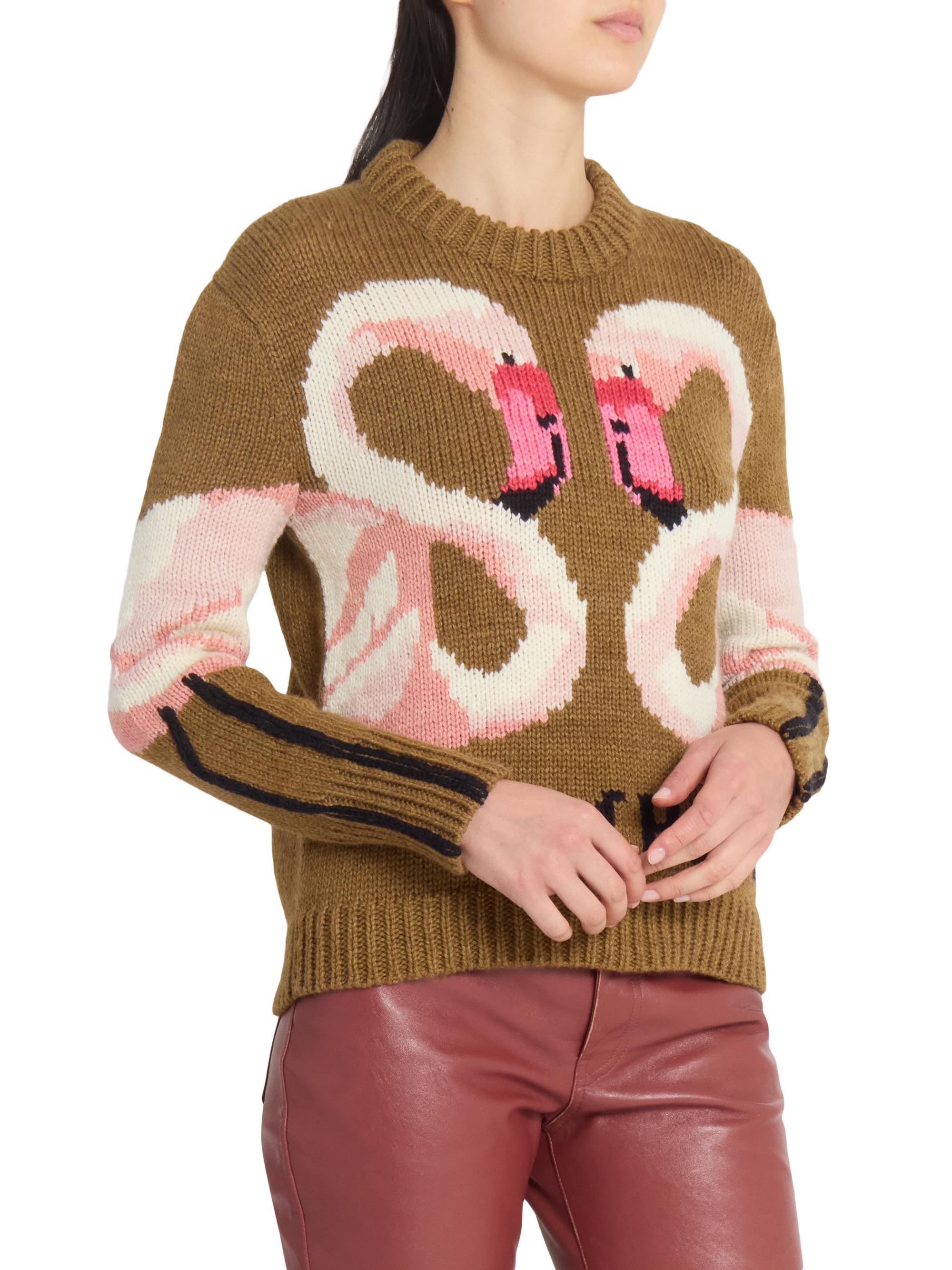 Chloe - 最終価格Chloé cashmere cherry knit. Chloé Flamingo Logo Wool Sweater | Saks Fifth Avenue