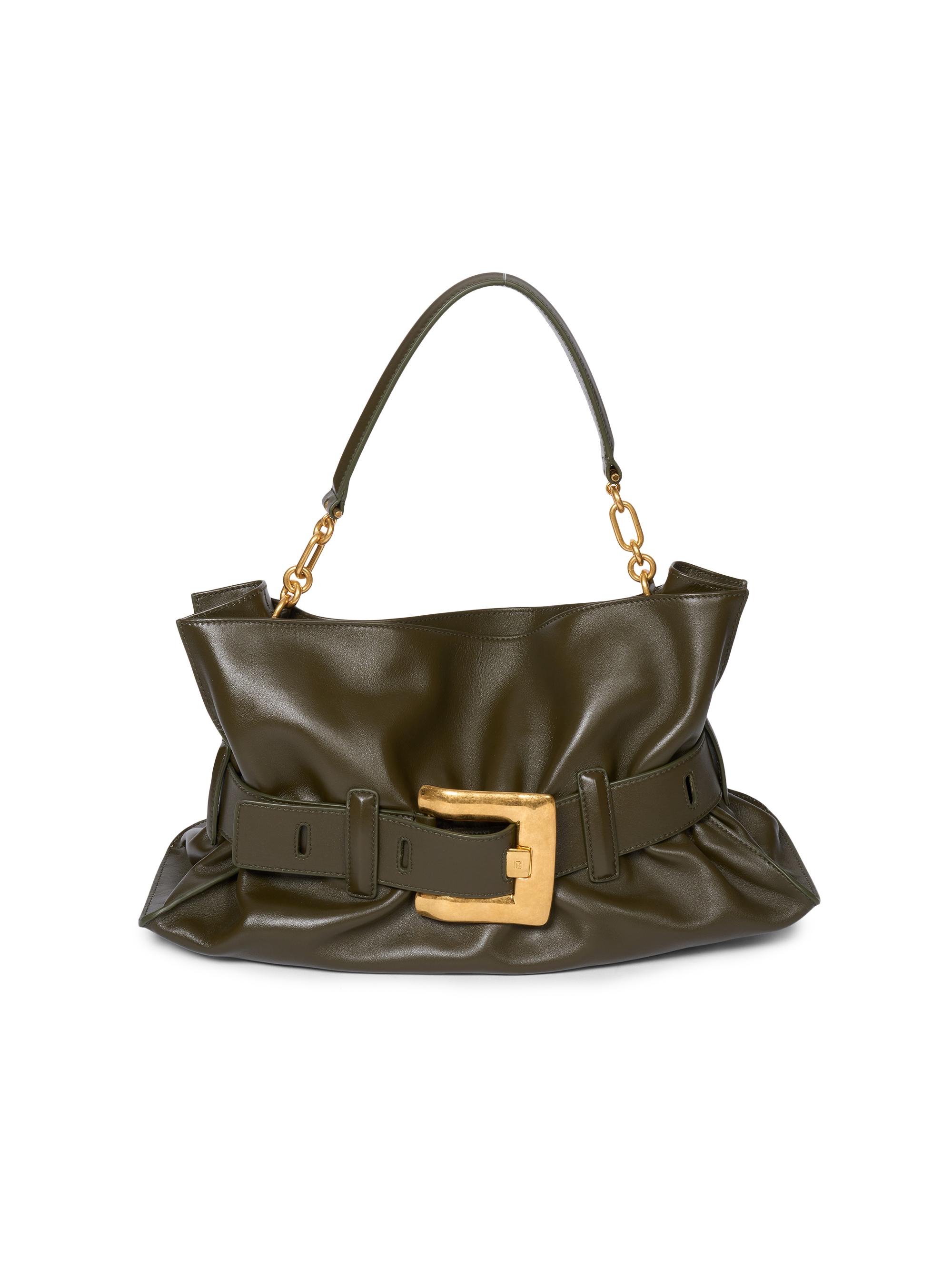 Balmain Women's  Anthem Leather Shoulder Bag - Jungle