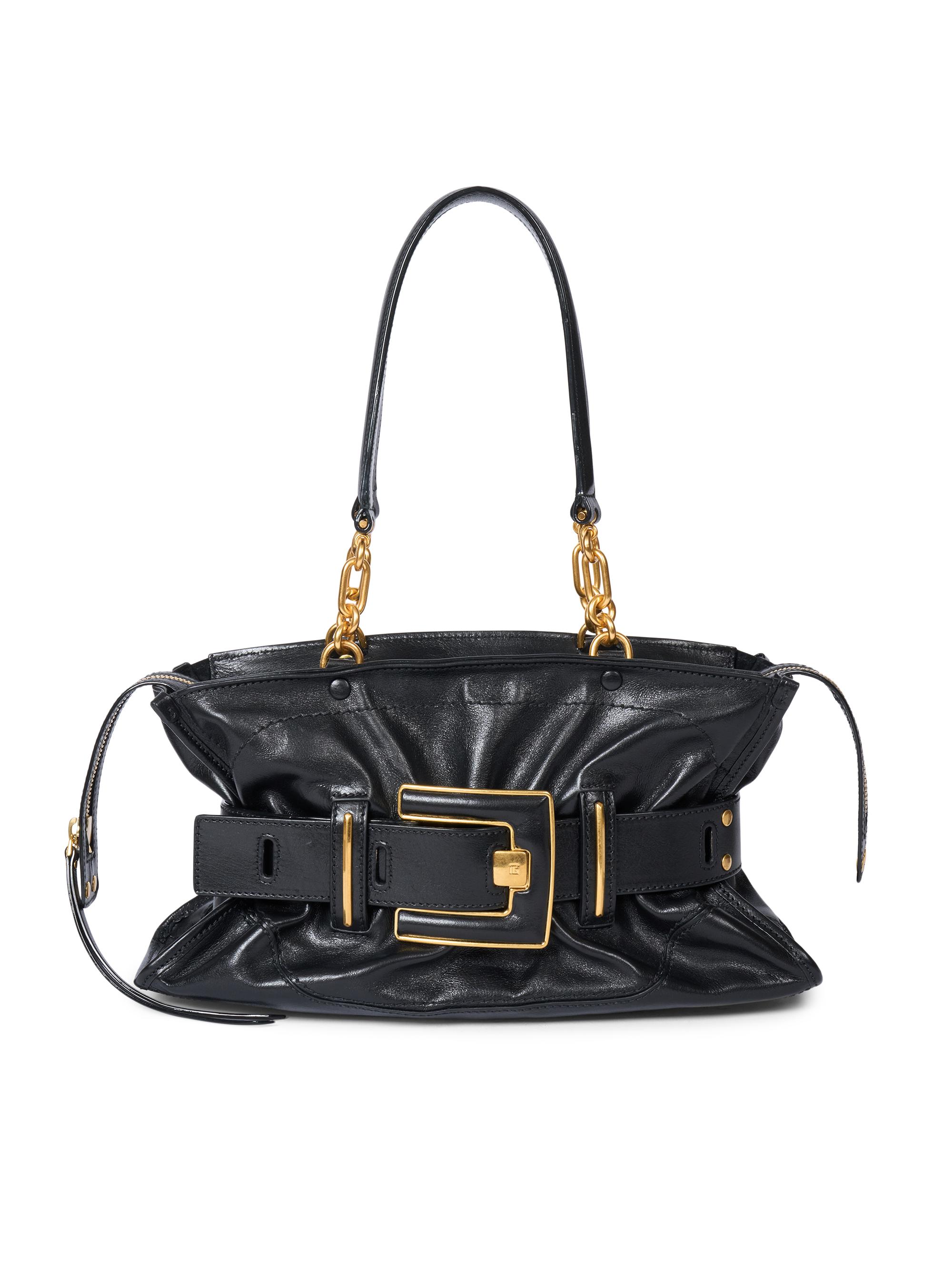 Balmain Women's Anthem  Leather Shoulder Bag - Noir
