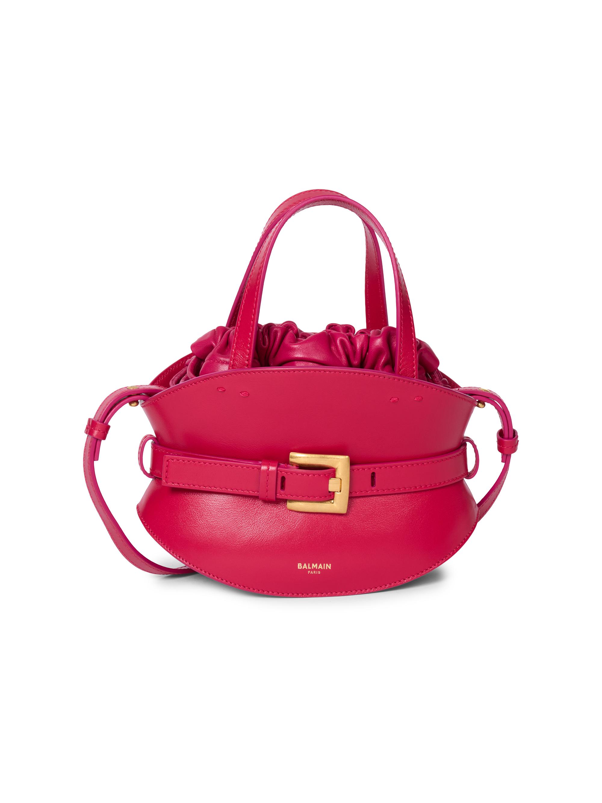 Balmain Women's Mini Shuffle Leather Top Handle Bag - Rose Fuchsia