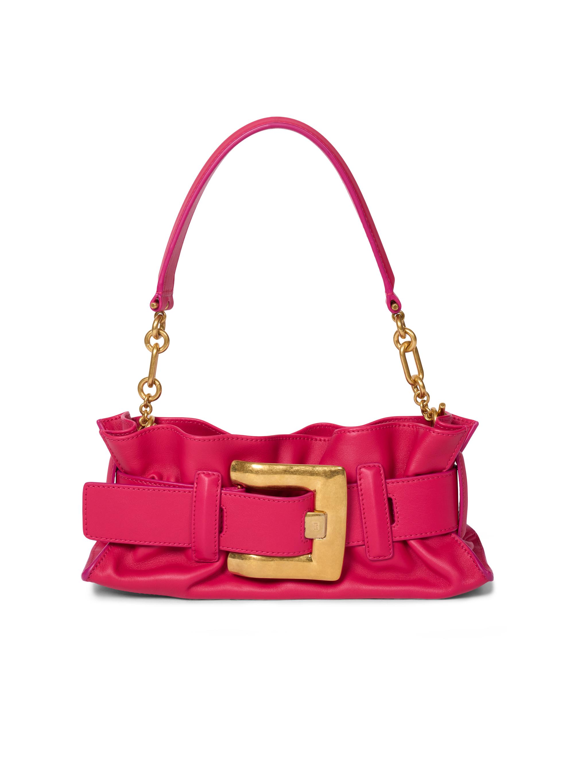 Balmain Women's Anthem Mini Leather Shoulder Bag - Rose Fuchsia