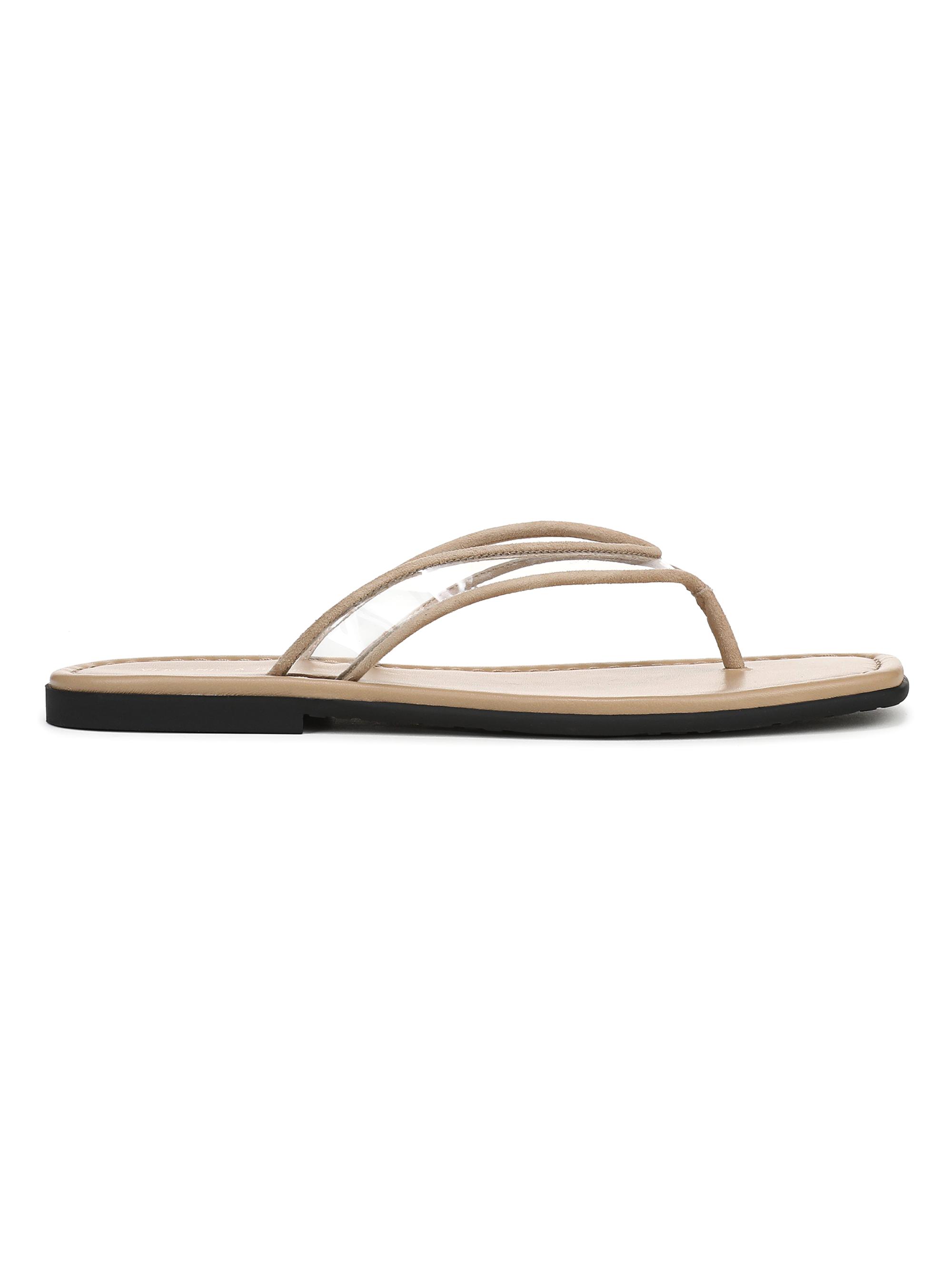 Veronica Beard Women's Clea Leather Flat Sandals - Clear Sand