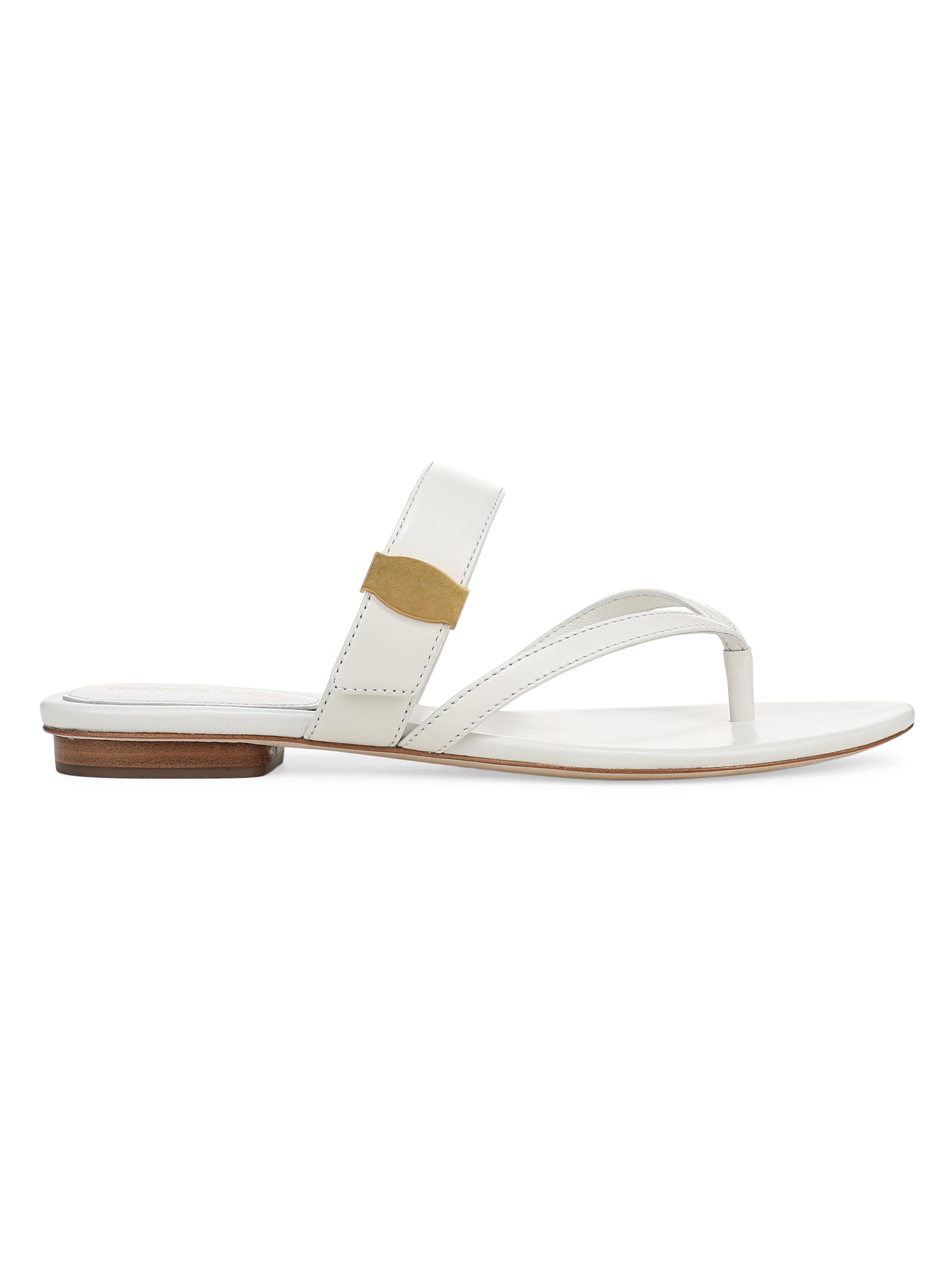 Veronica Beard Women's Salva Dash Leather Sandals - Coconut