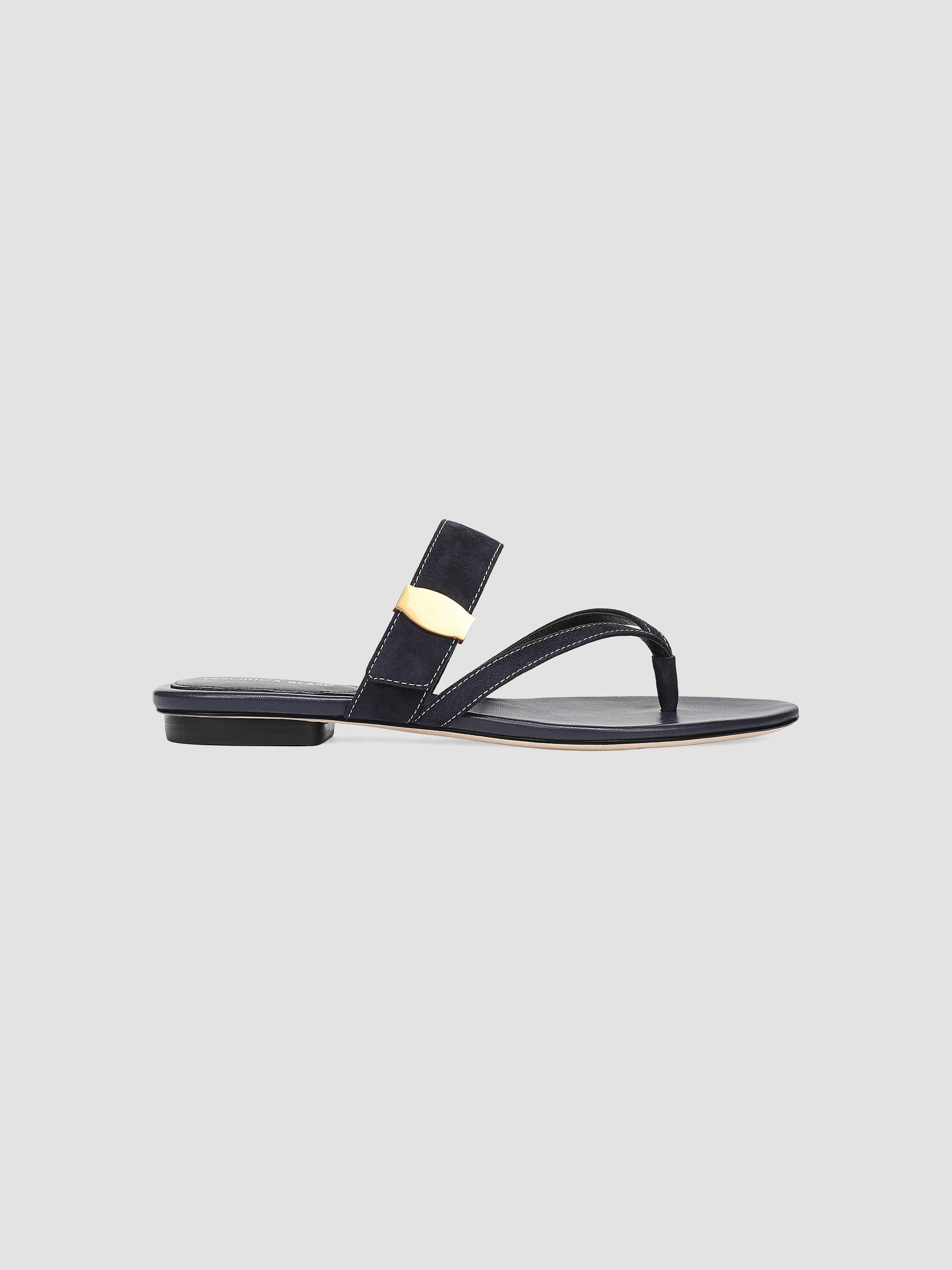 Veronica Beard Women's Salva Dash Leather Sandals - Navy | Thumbnail 5
