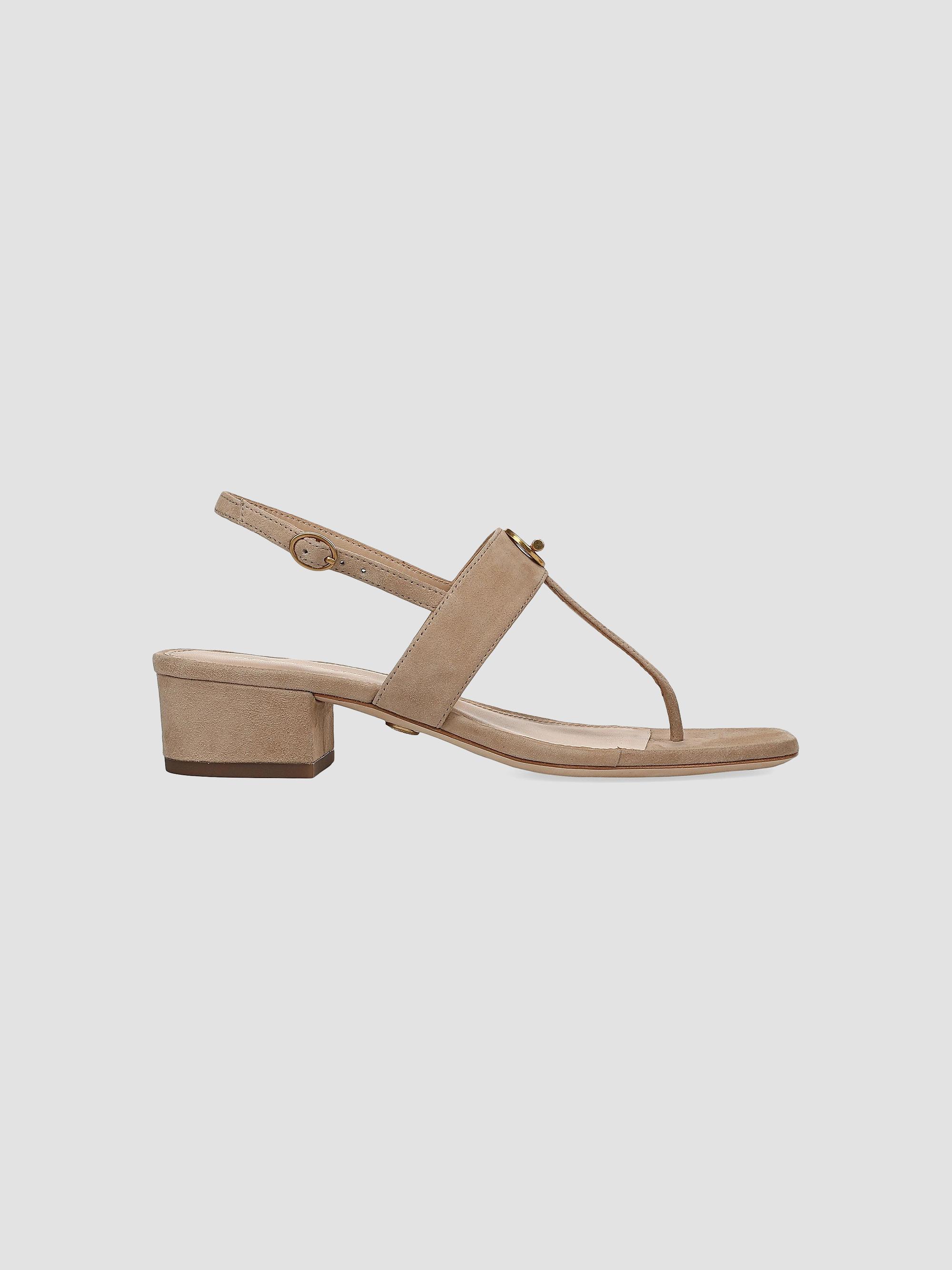 Veronica Beard Women's Andie 35MM Suede Slingback Sandals - Sand | Thumbnail 5