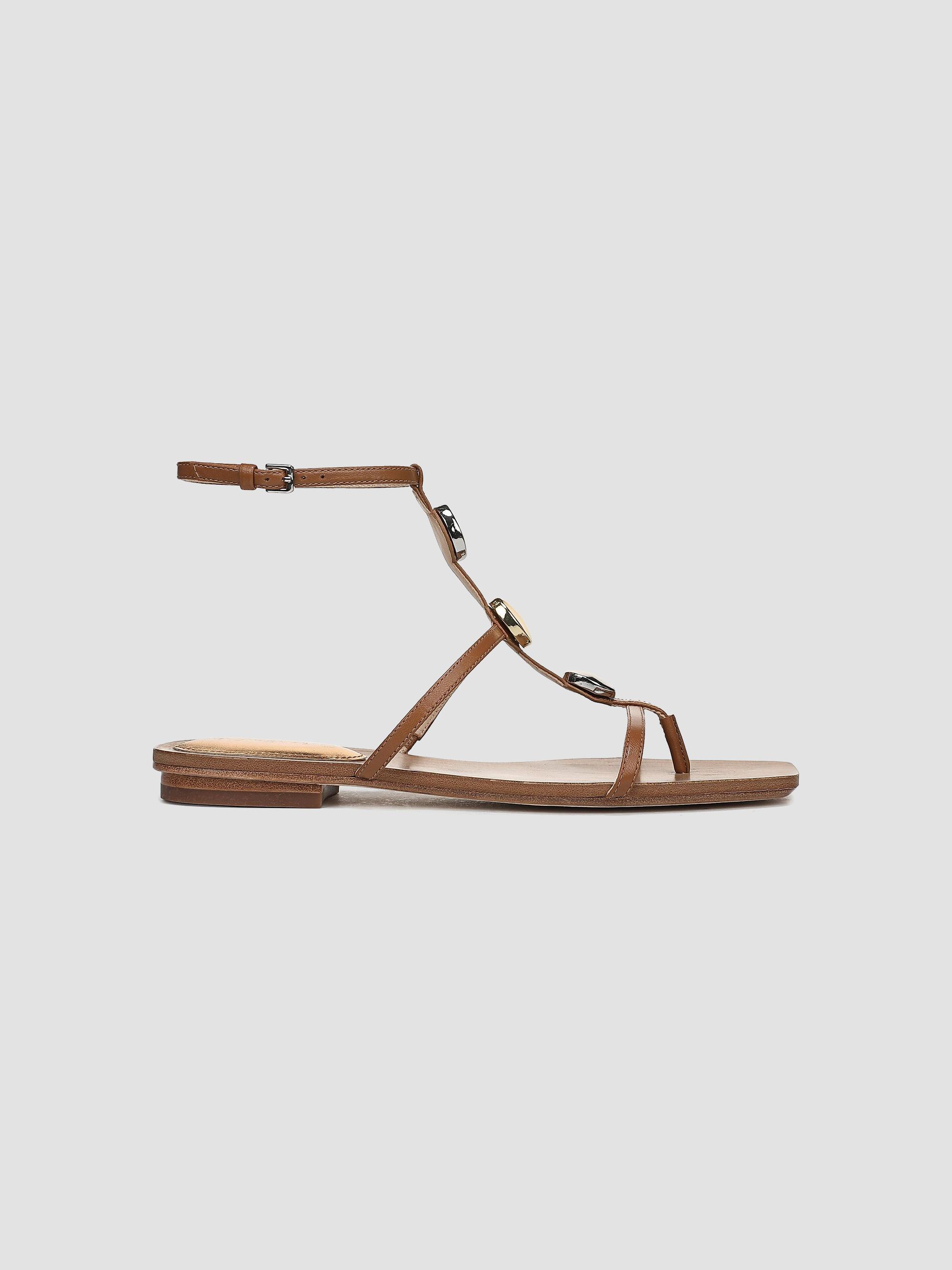 Veronica Beard Women's Alba-2 Leather Strappy Sandals - Hazelwood | Thumbnail 5