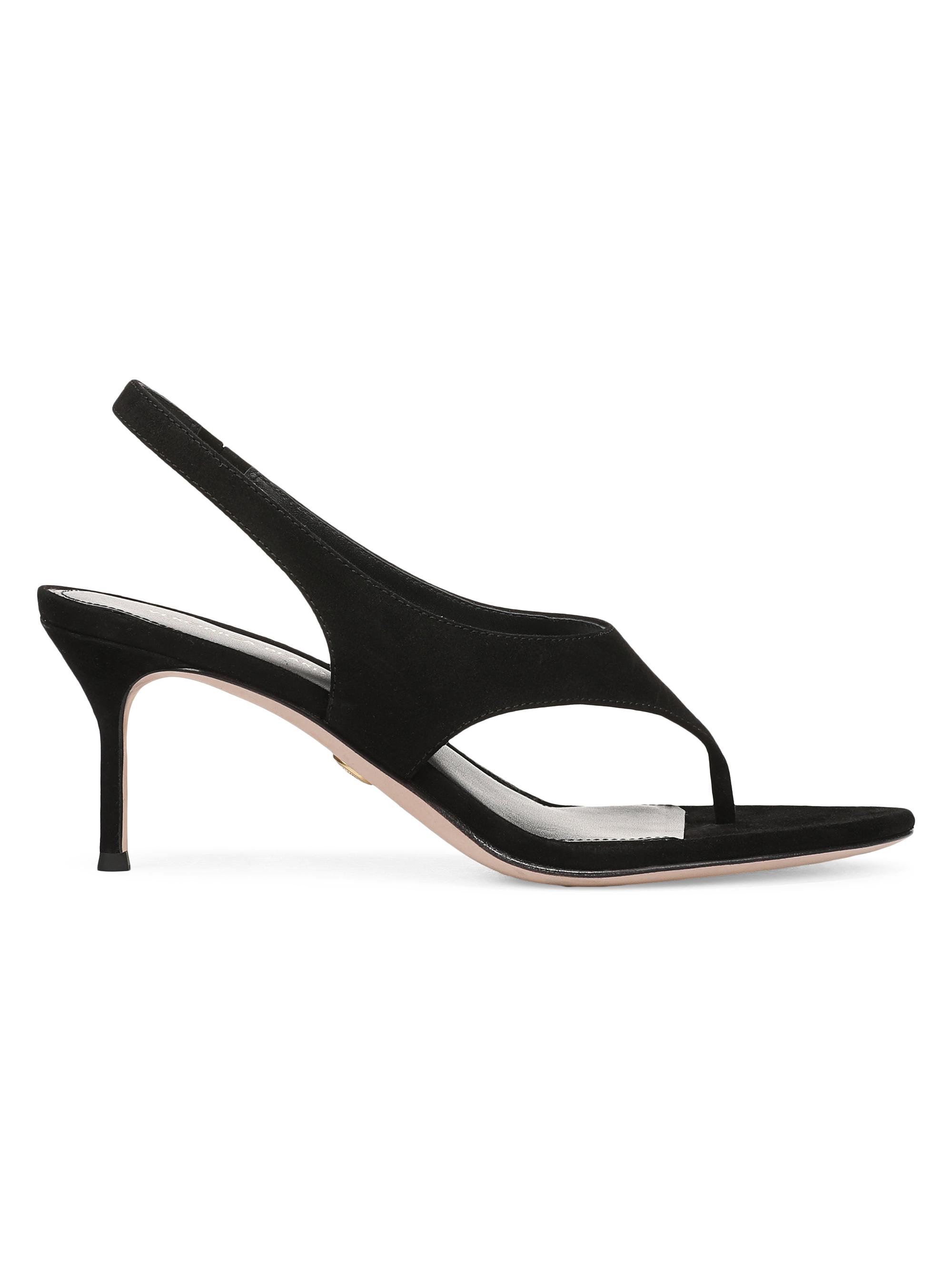 Veronica Beard Women's Talon 65MM Suede Thong Sandals - Black