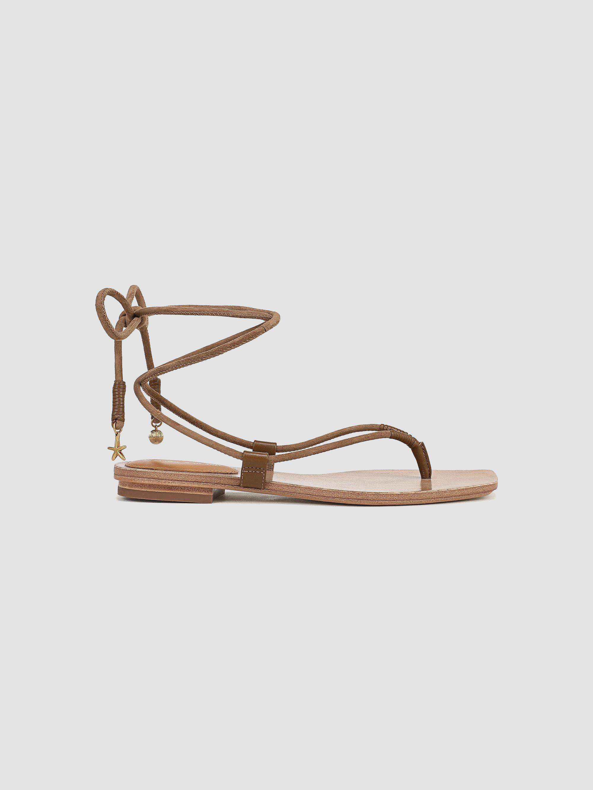 Veronica Beard Women's Rosetta Strappy Suede Sandals - Chestnut | Thumbnail 5