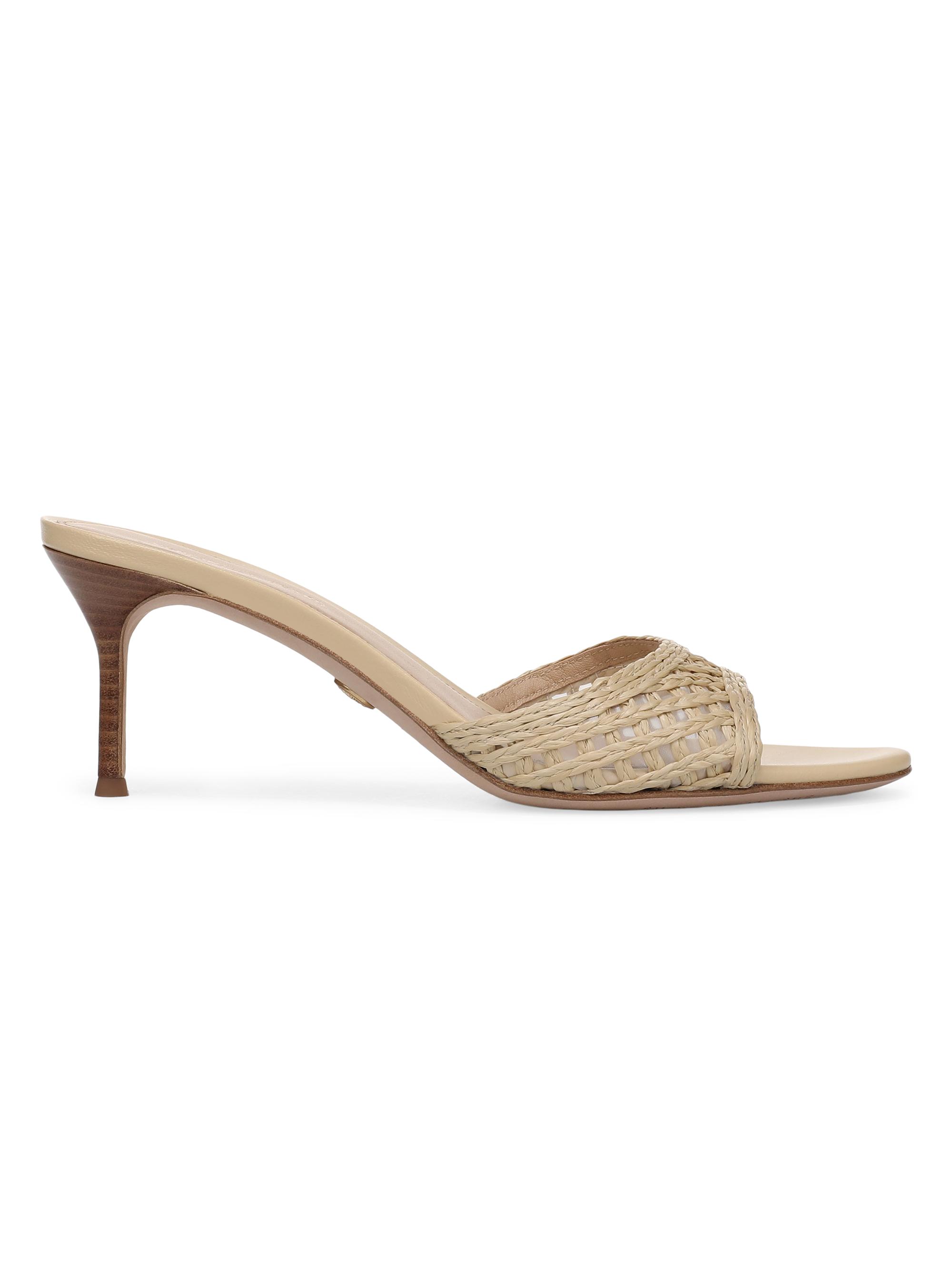 Veronica Beard Women's Tia 65MM Lattice Faux-Raffia Sandals - Natural | Thumbnail 5