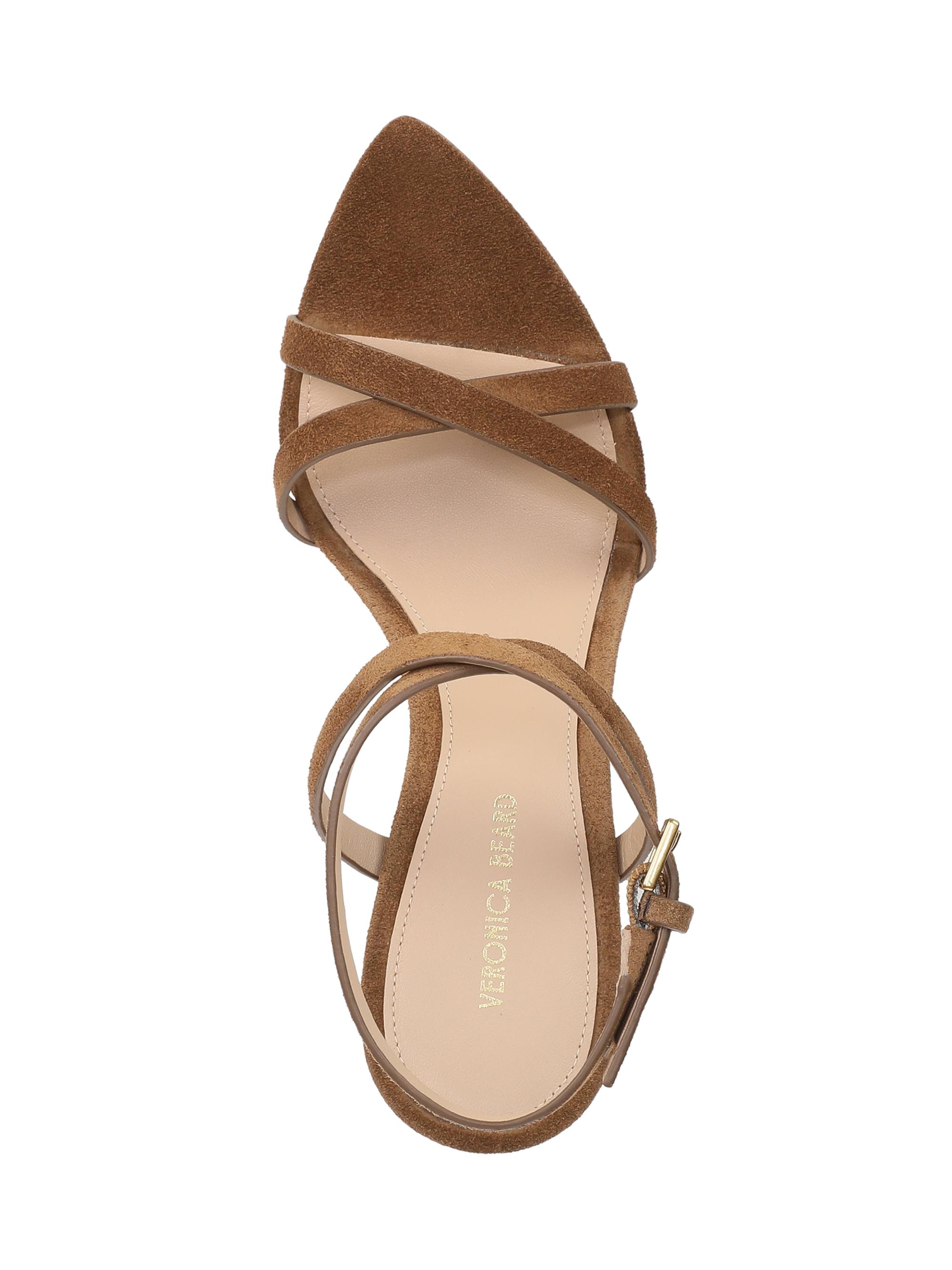 Veronica Beard Lanaya 90MM Suede Sculptural-Heel Sandals | Saks