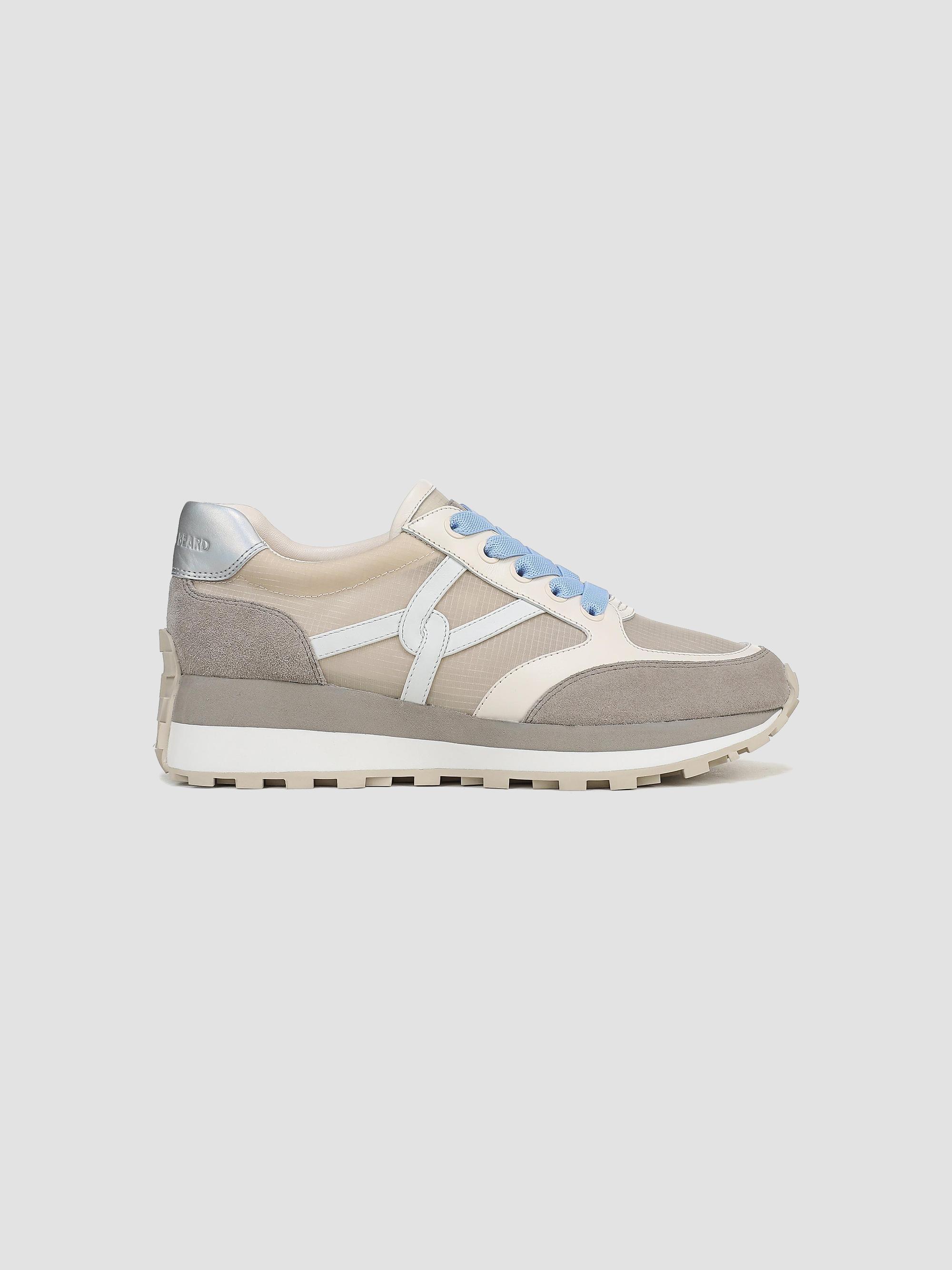 Veronica Beard Women's Valentina Ripstop & Leather Sneakers - Sand Silver | Thumbnail 5