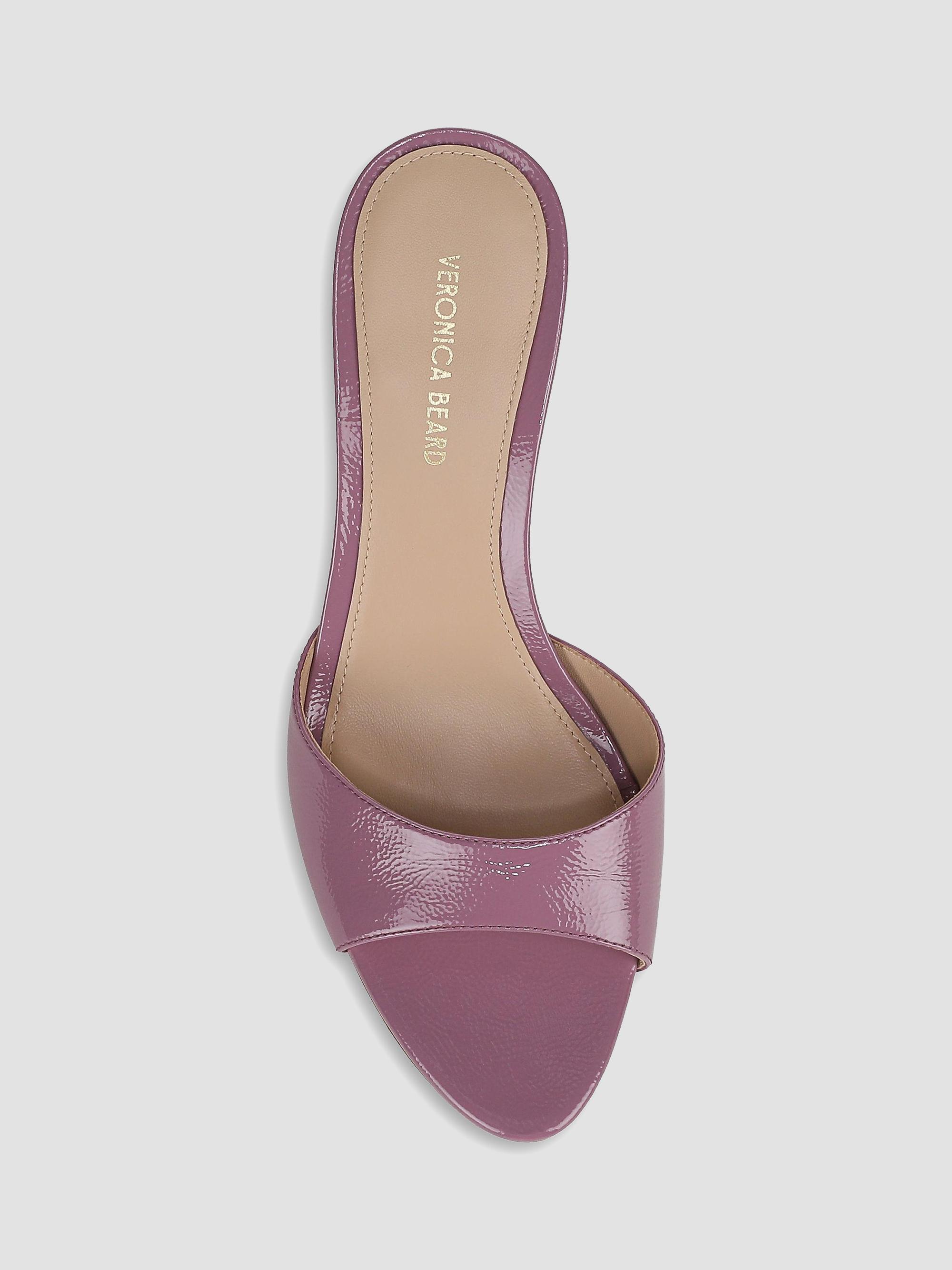 【美品】PELLICO レザー オープントゥミュールVカット太ヒール　パープル Veronica Beard Tia 65MM Patent Leather Mules | Saks Fifth Avenue