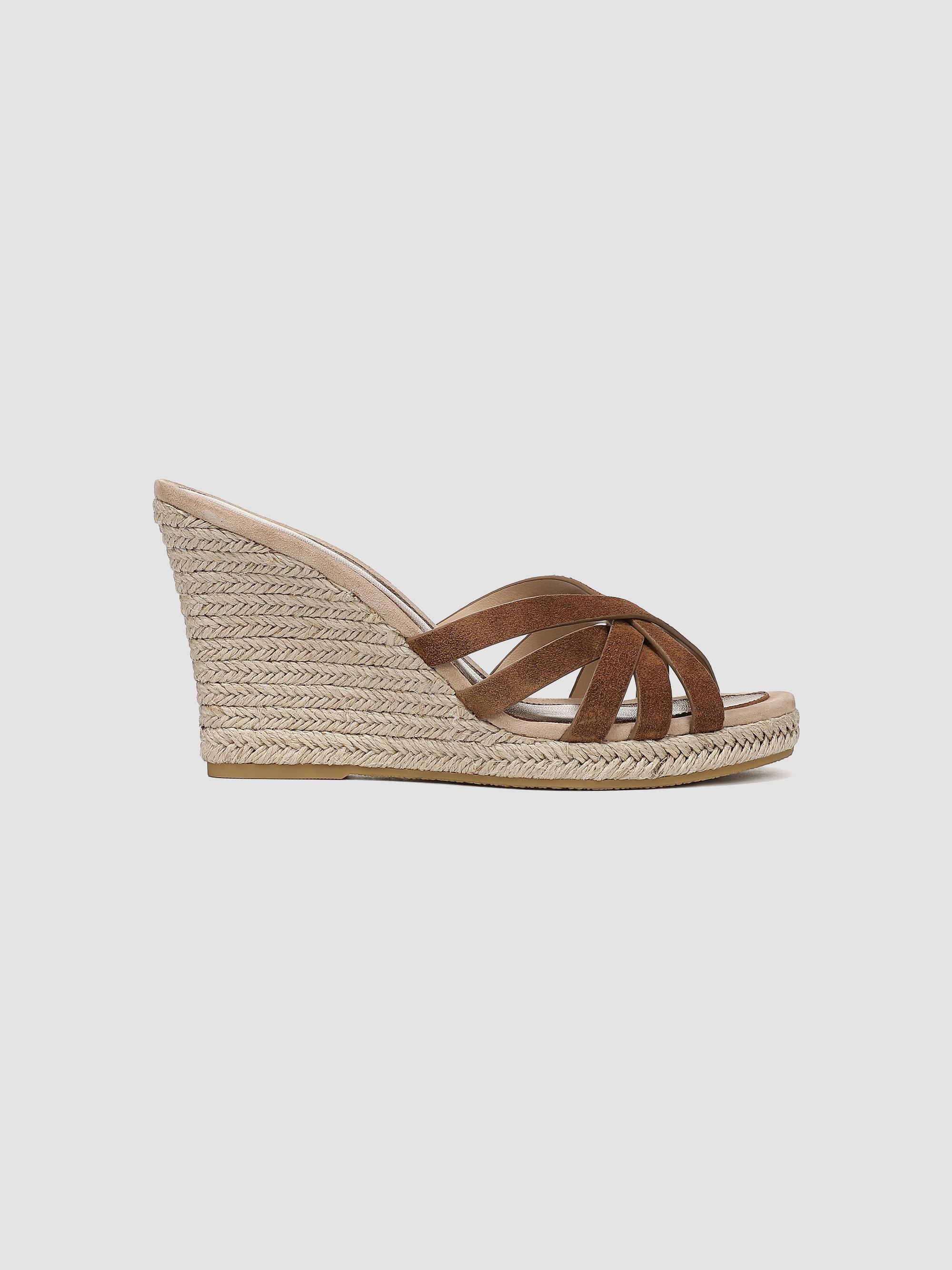 Veronica Beard Women's Phylina 90MM Suede Espadrille Wedge Mules - Chestnut | Thumbnail 5