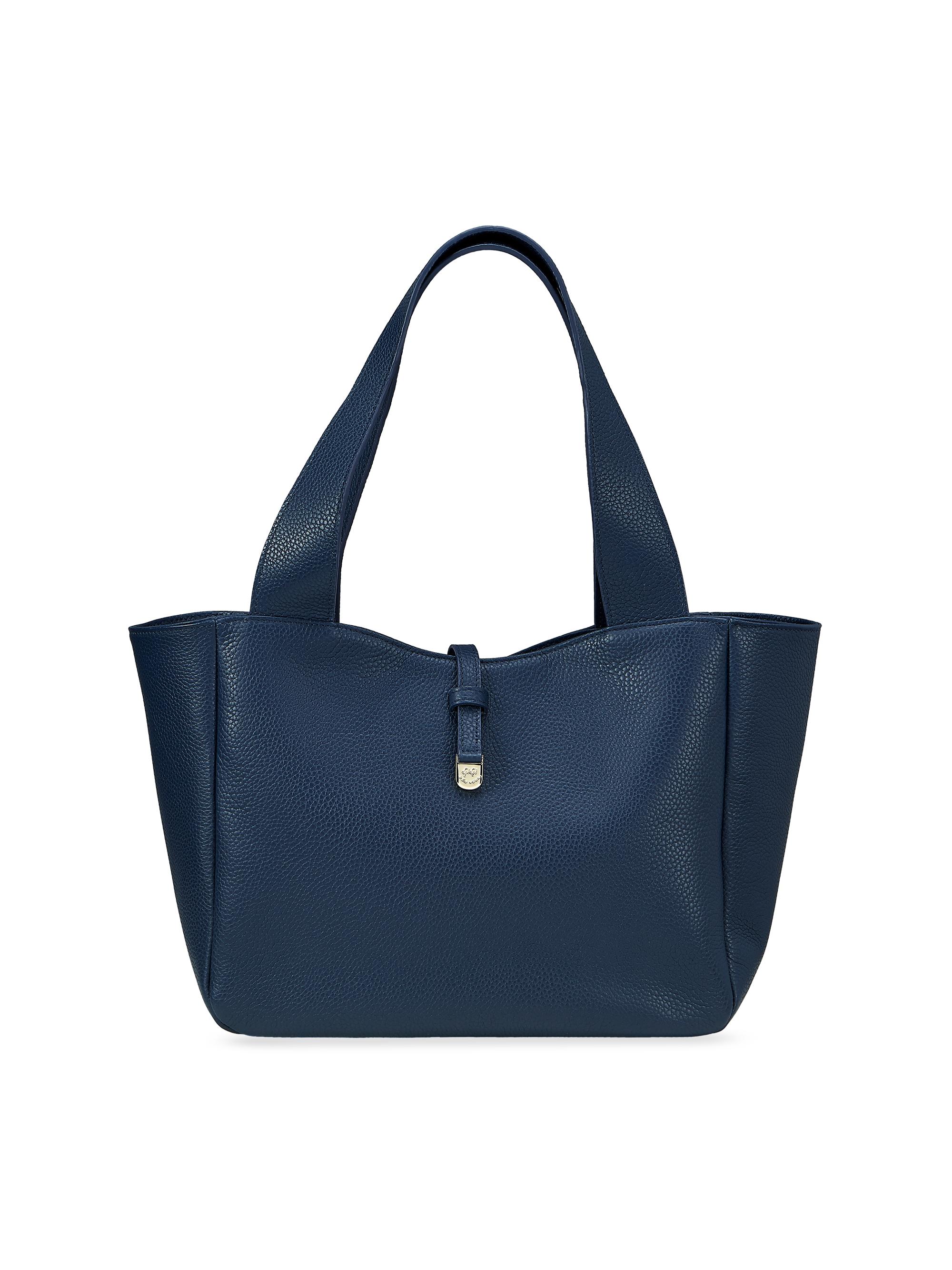 GiGi New York Women's Mercer Pebbled Leather Tote Bag - Navy